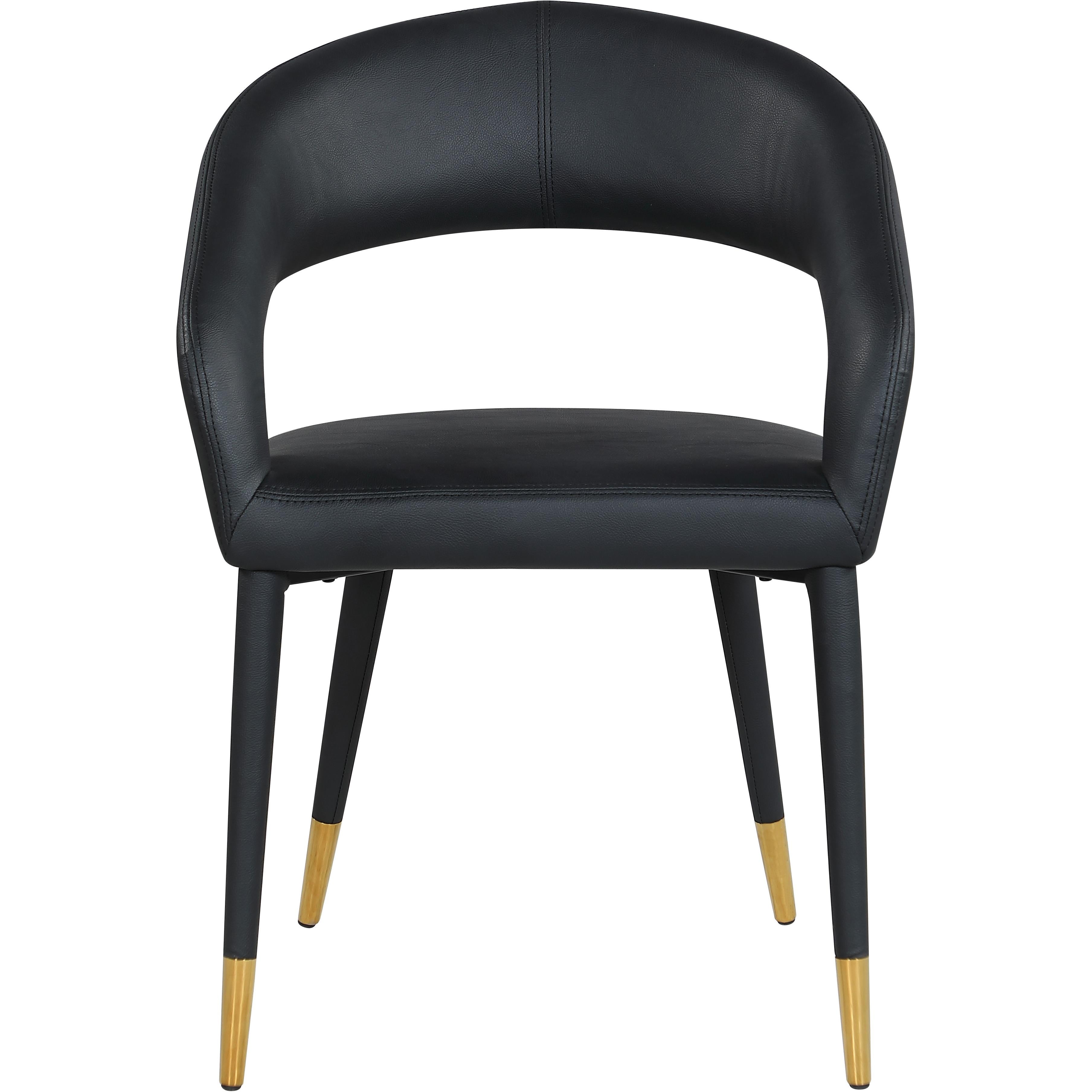 Meridian Destiny Black Vegan Leather Dining Chair