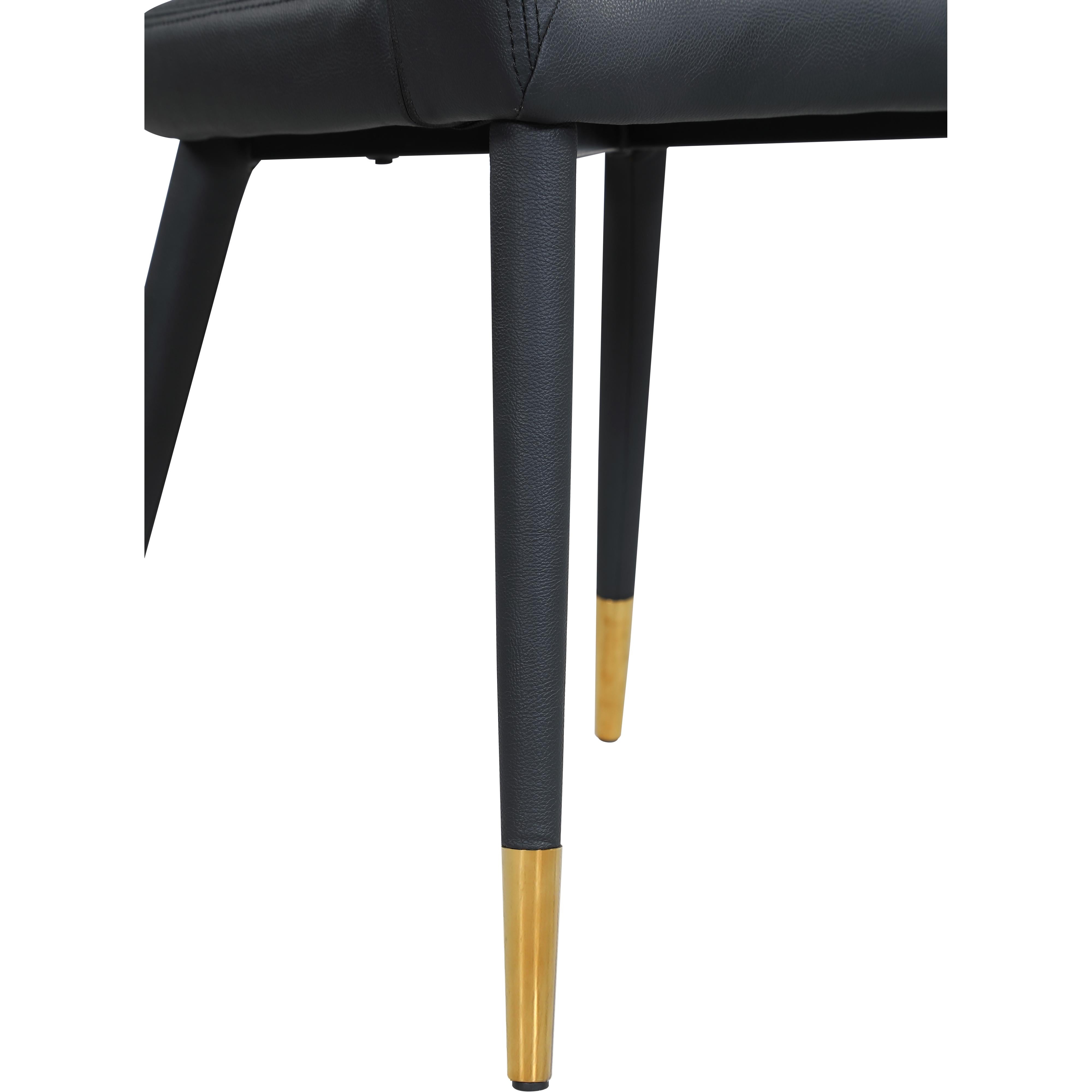 Meridian Destiny Black Vegan Leather Dining Chair
