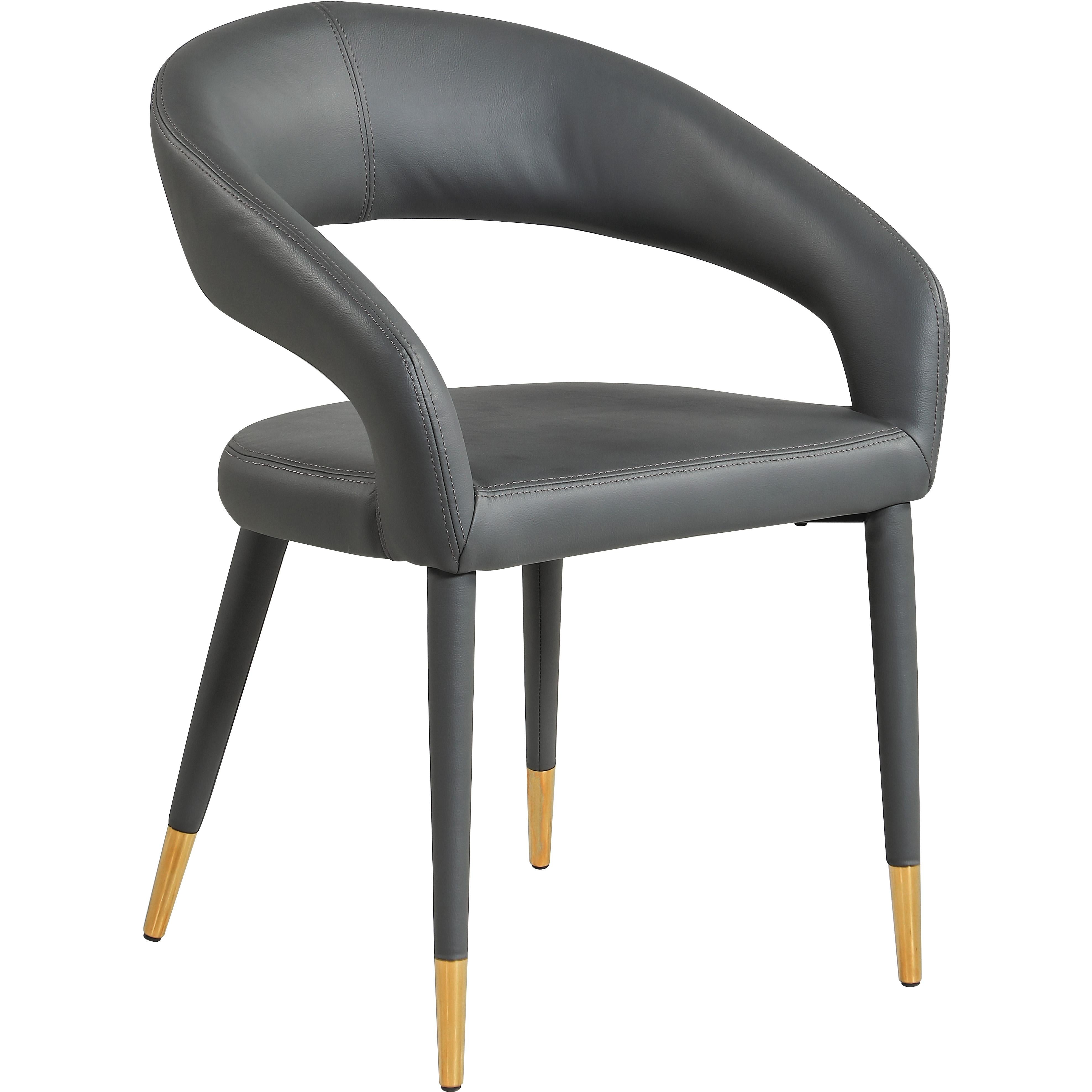 Meridian Destiny Grey Vegan Leather Dining Chair