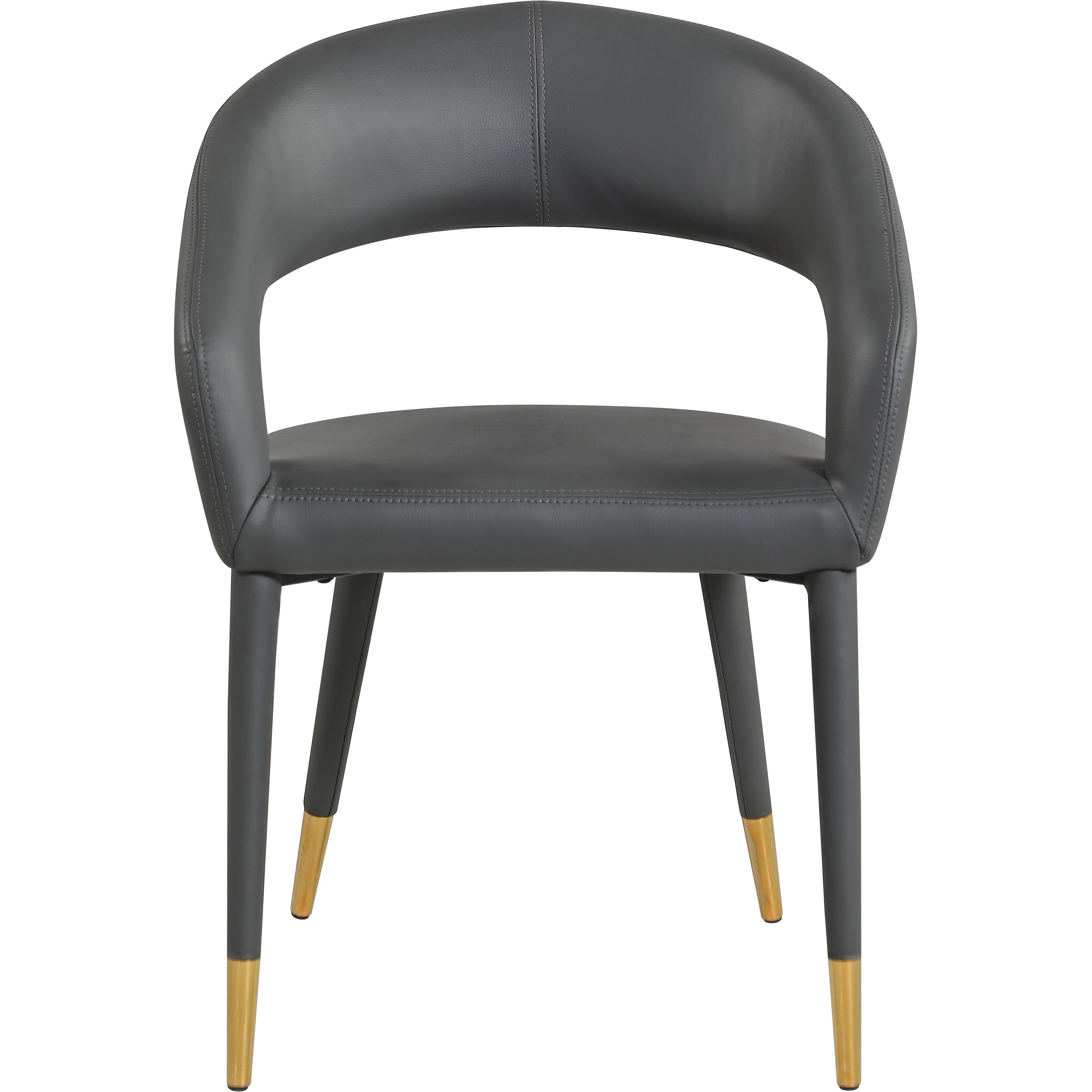Meridian Destiny Grey Vegan Leather Dining Chair