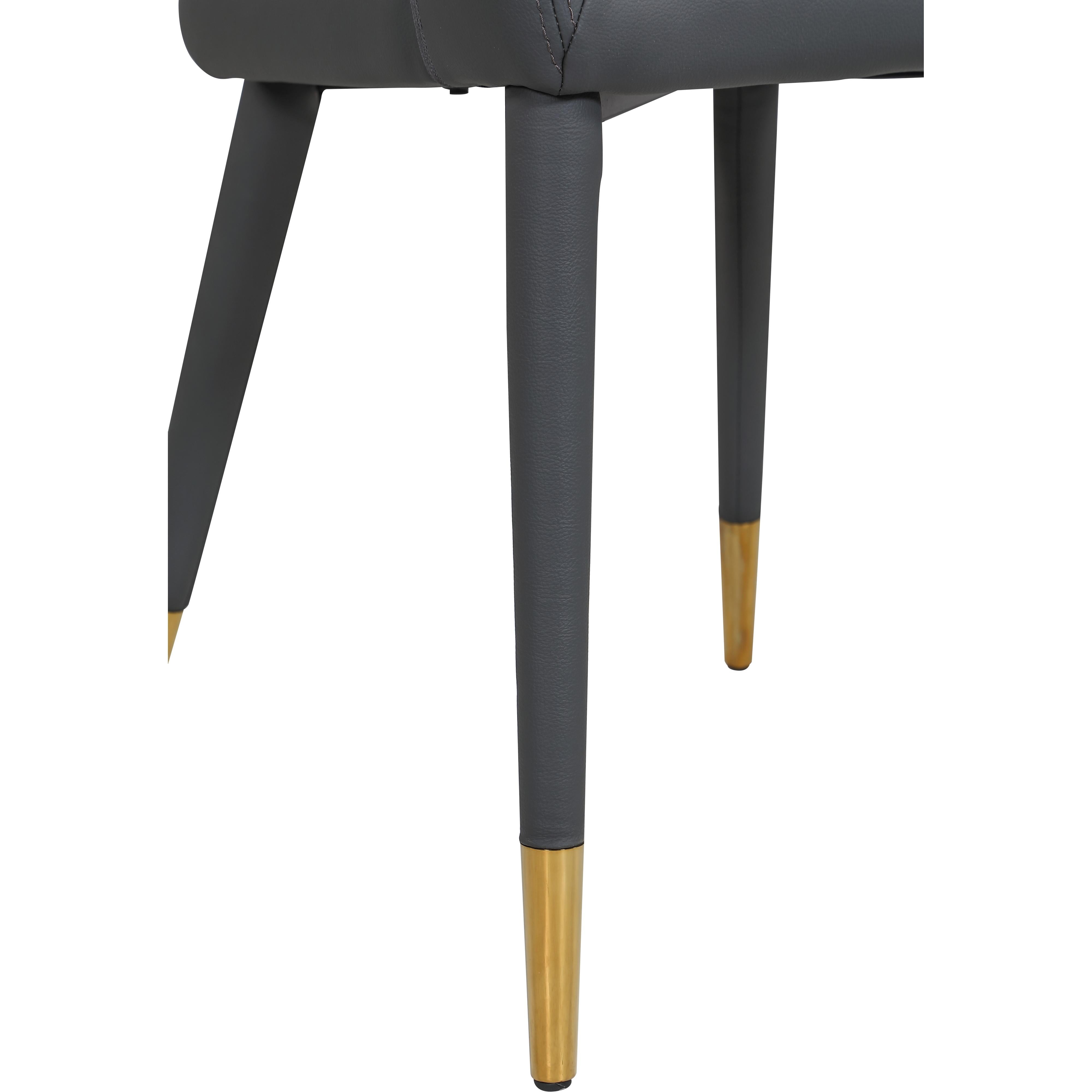Meridian Destiny Grey Vegan Leather Dining Chair