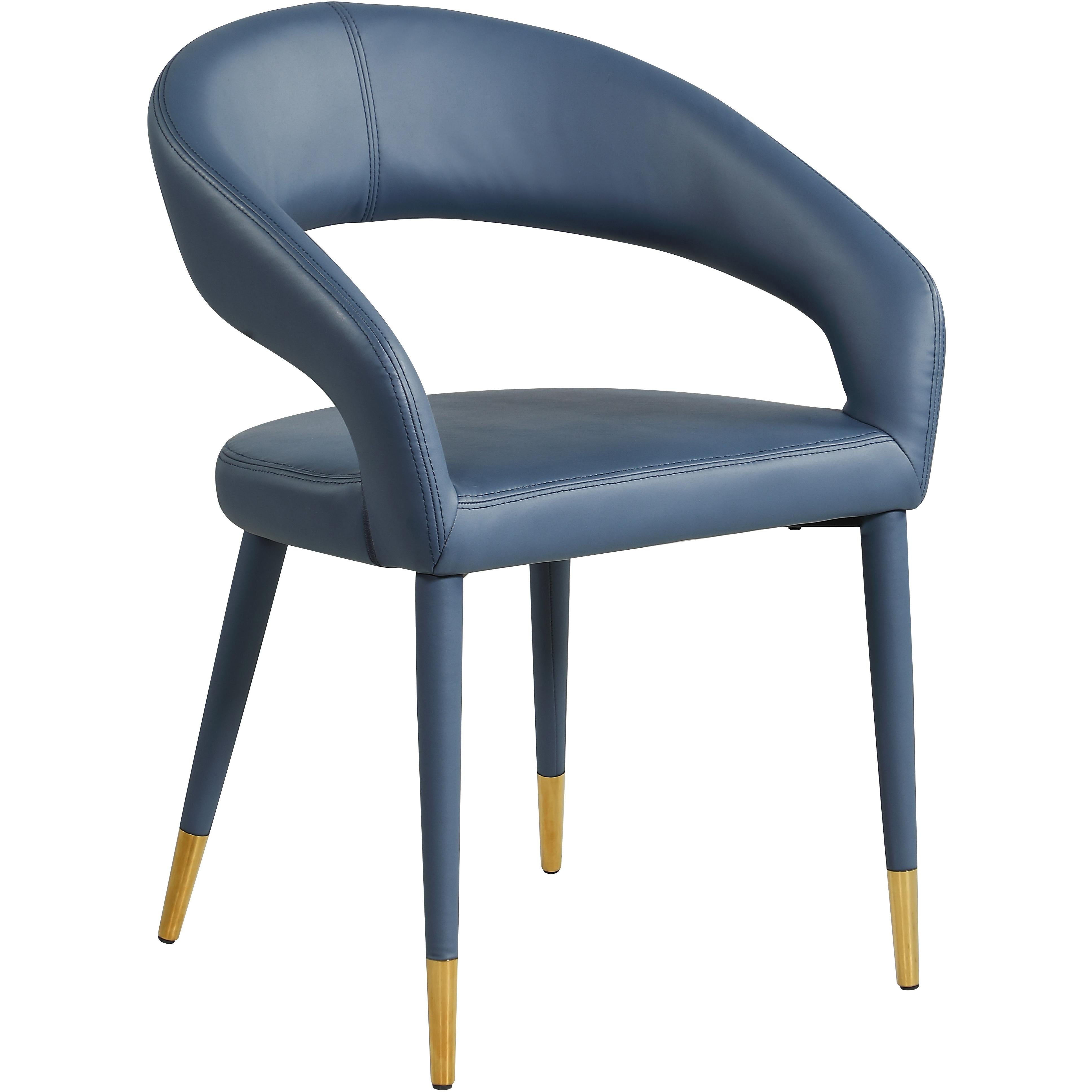 Meridian Destiny Navy Vegan Leather Dining Chair