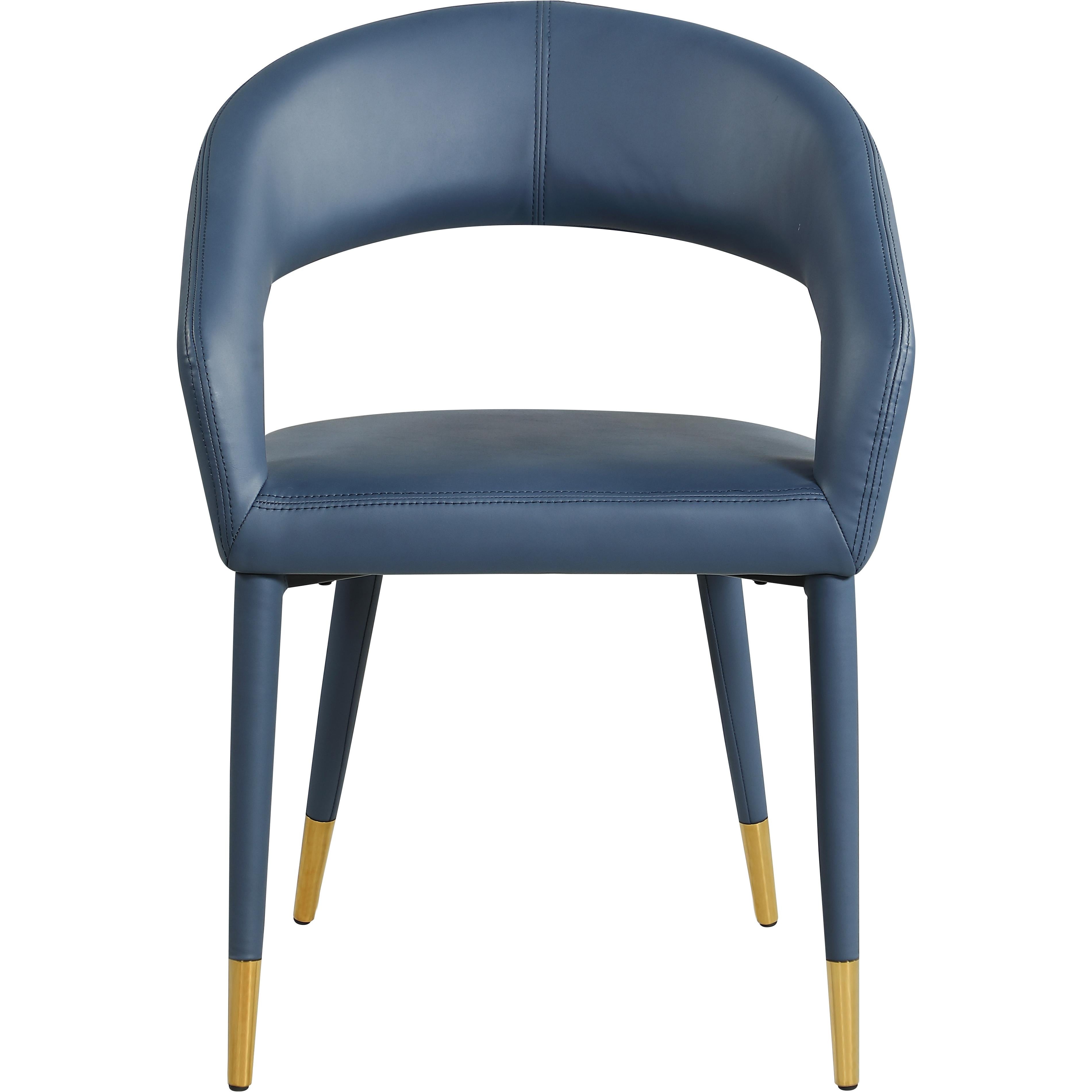 Meridian Destiny Navy Vegan Leather Dining Chair
