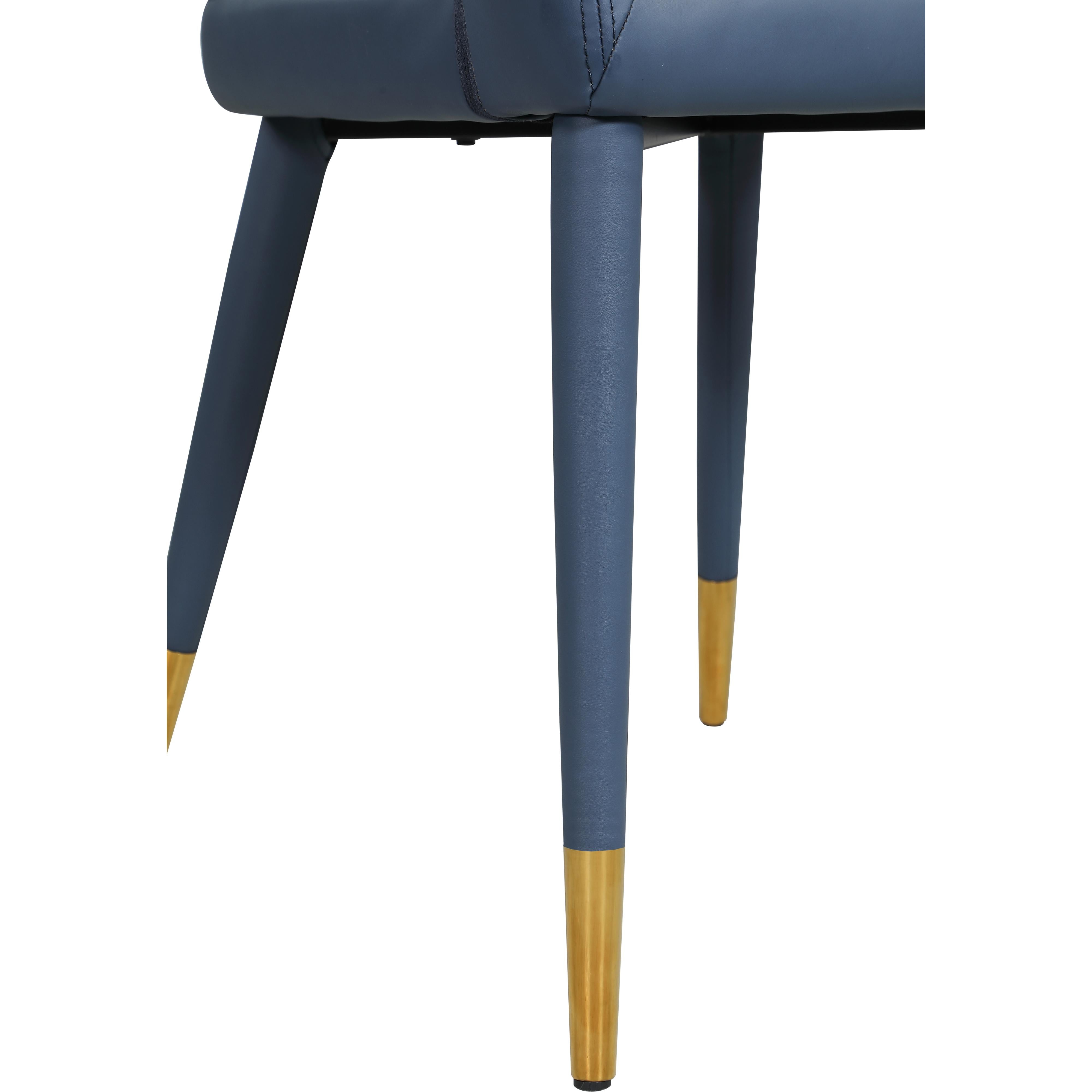 Meridian Destiny Navy Vegan Leather Dining Chair