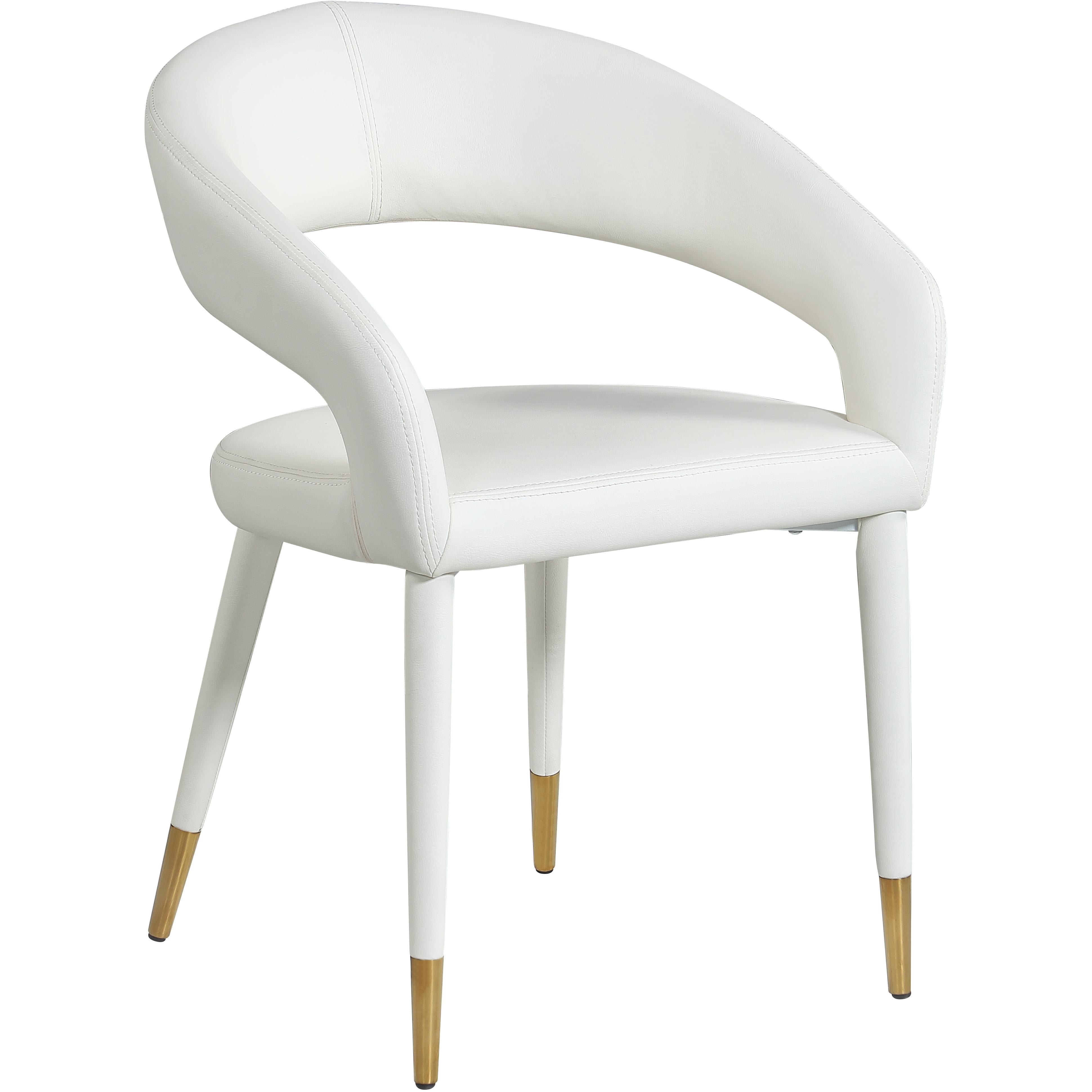 Meridian Destiny White Vegan Leather Dining Chair