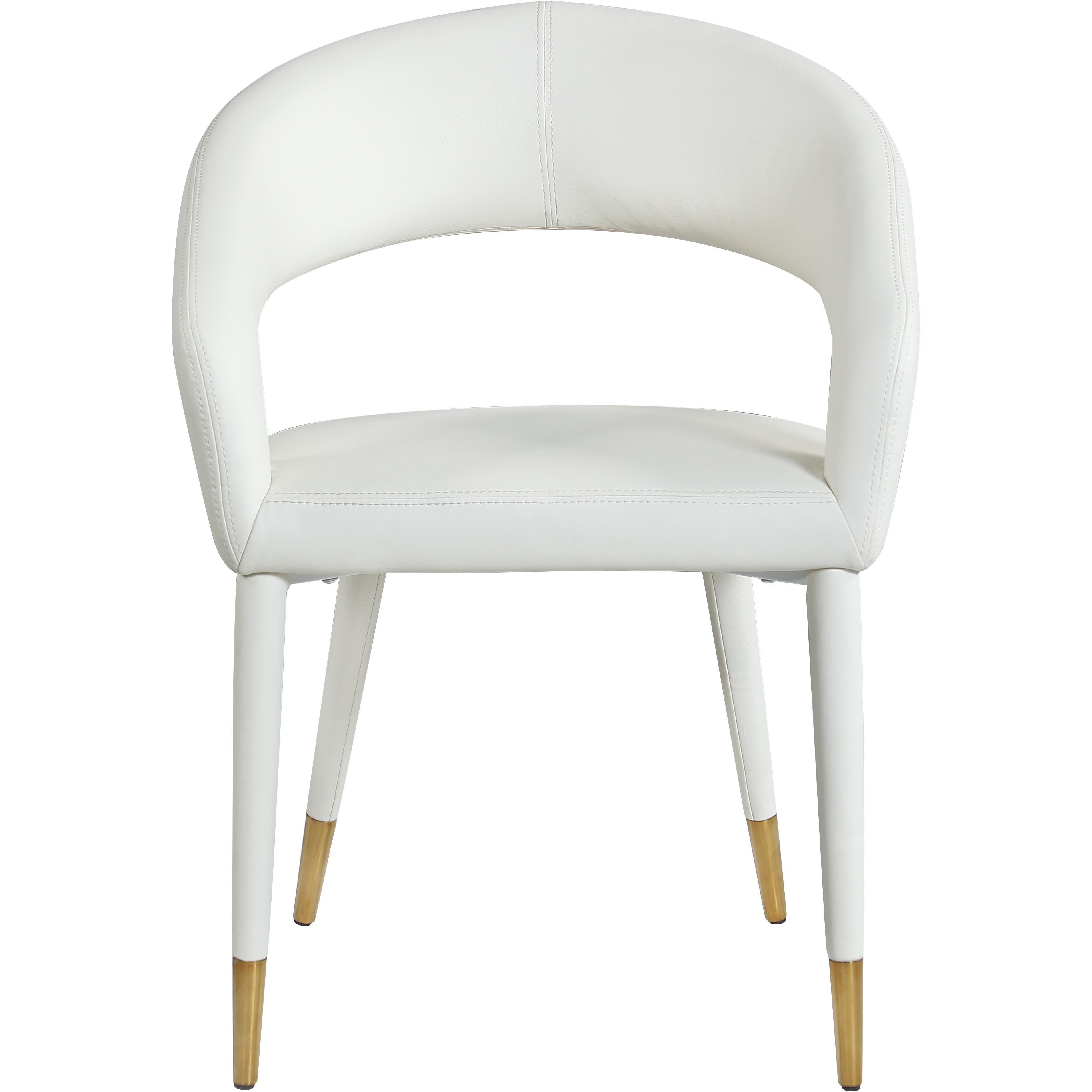 Meridian Destiny White Vegan Leather Dining Chair