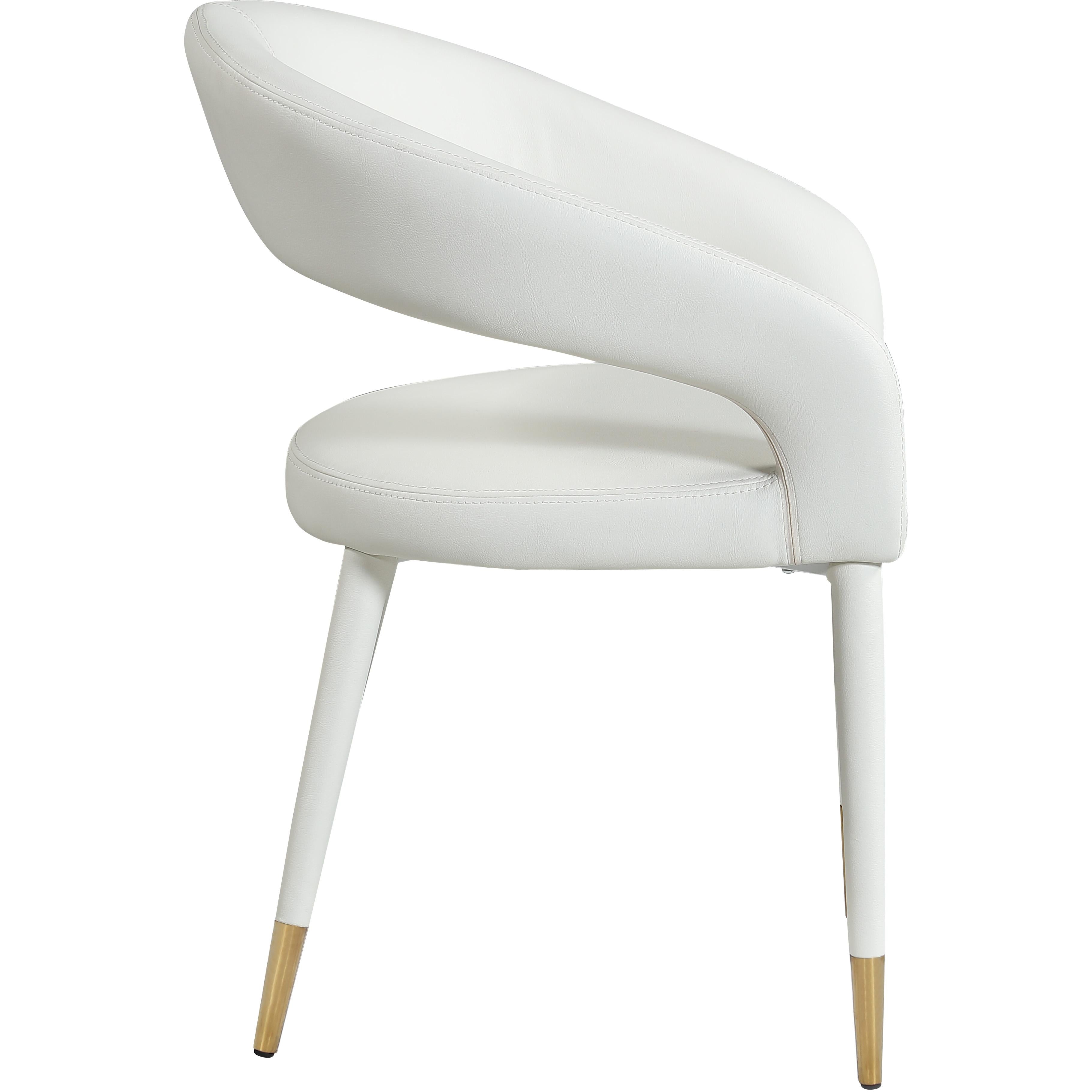 Meridian Destiny White Vegan Leather Dining Chair