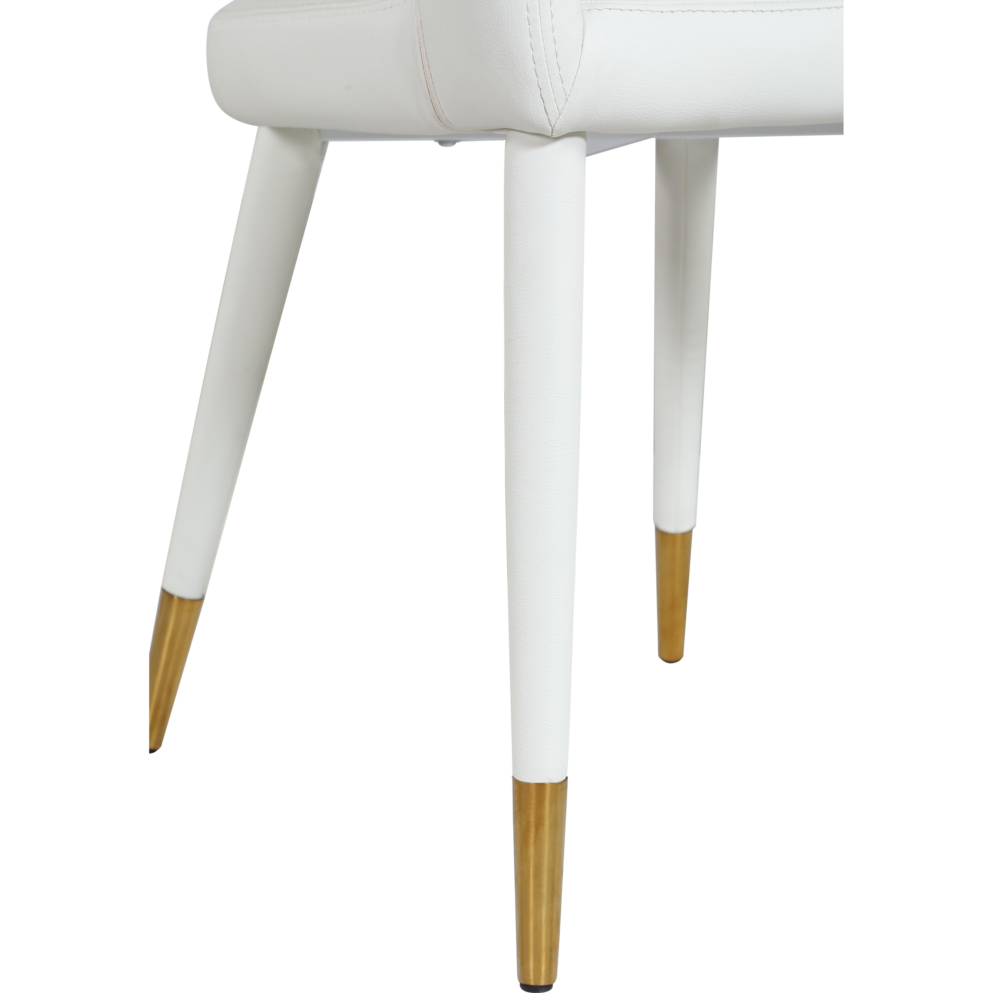 Meridian Destiny White Vegan Leather Dining Chair