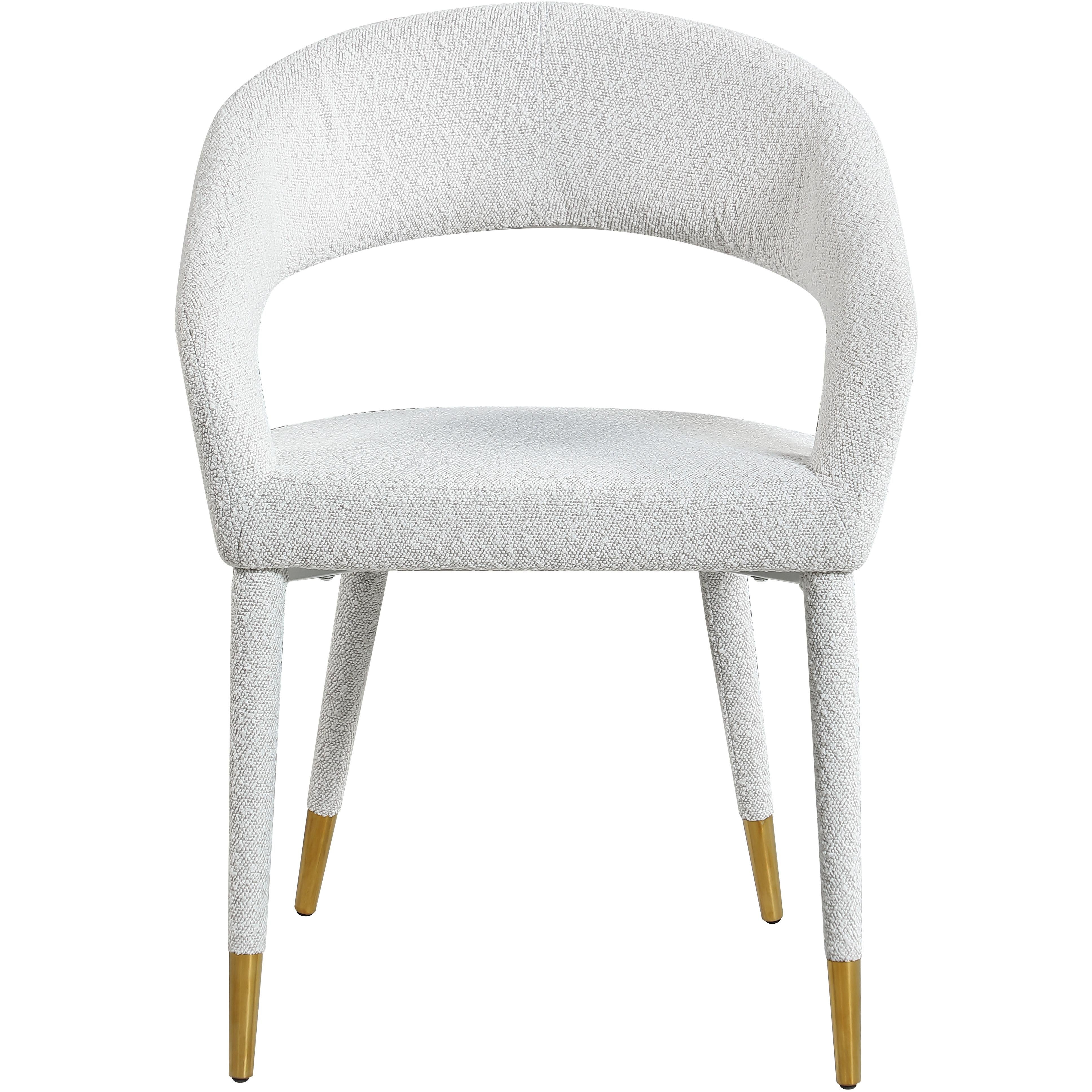 Meridian Destiny Cream Boucle Fabric Dining Chair