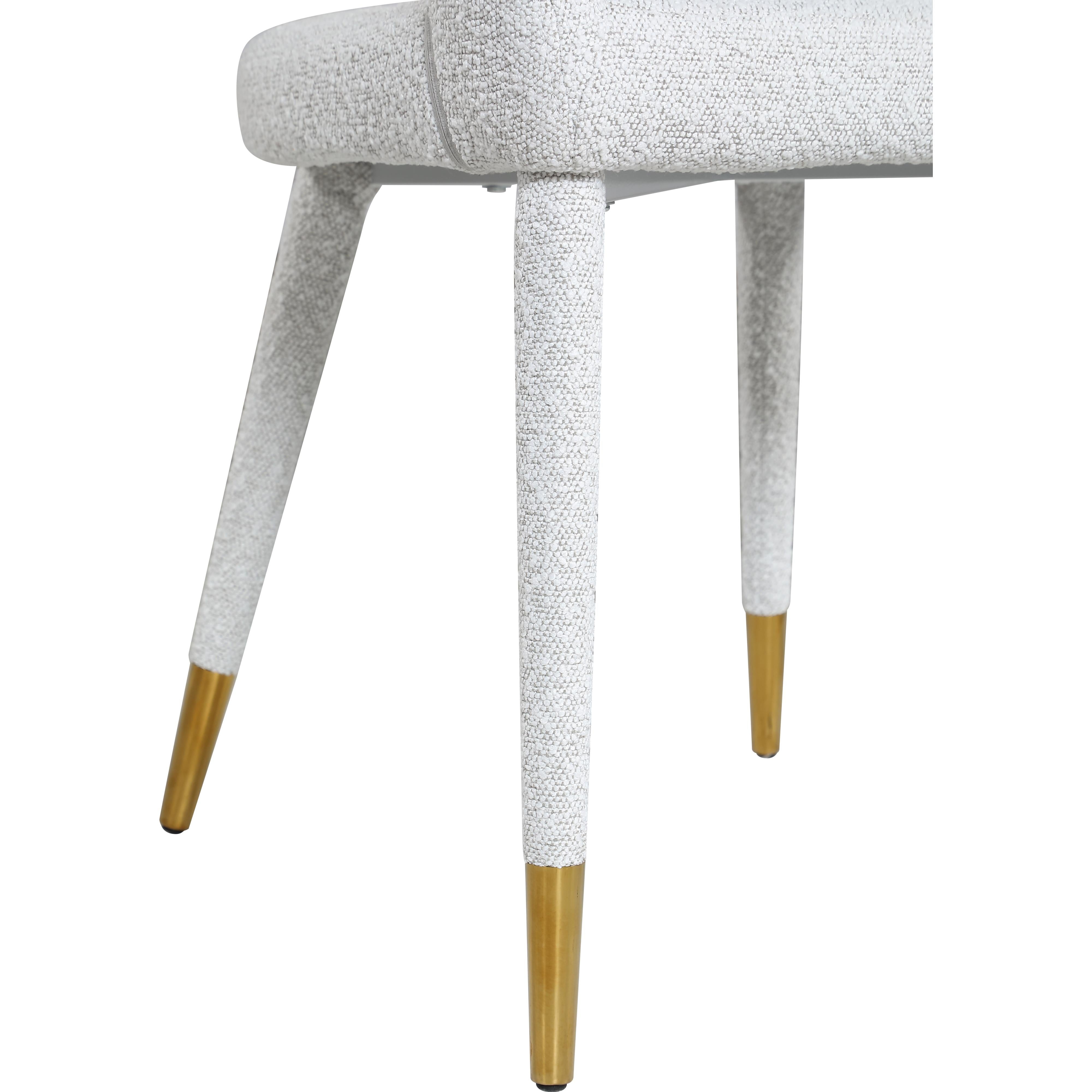Meridian Destiny Cream Boucle Fabric Dining Chair