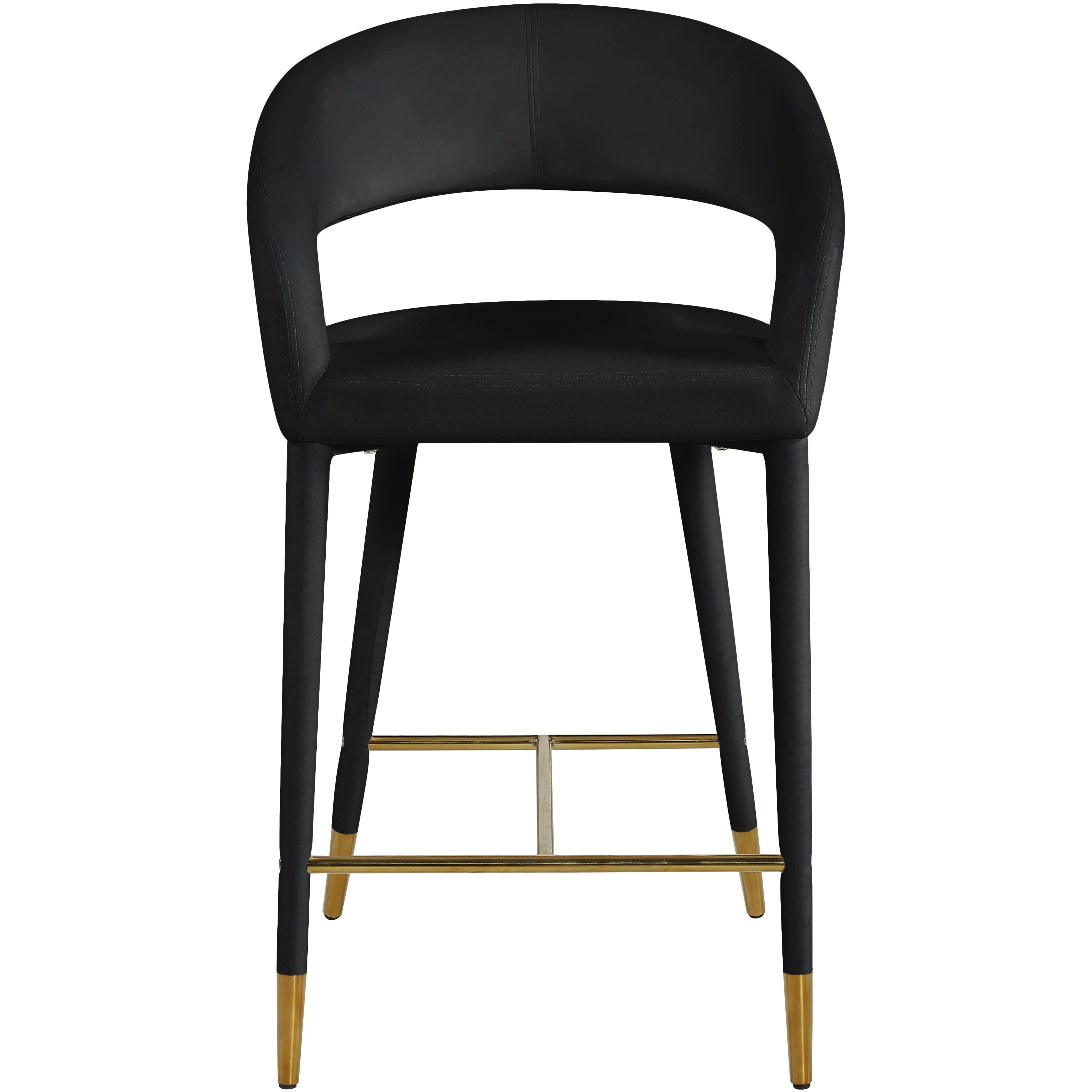 Meridian Destiny Black Velvet Stool