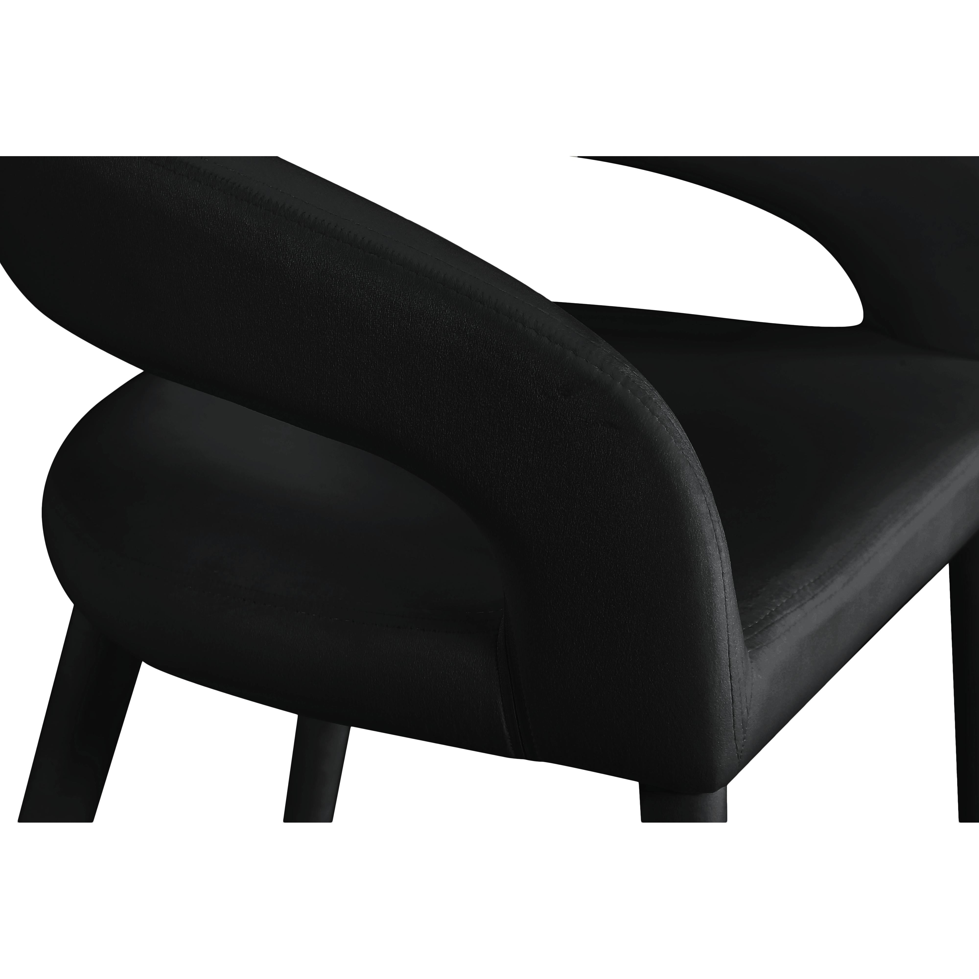 Meridian Destiny Black Velvet Stool