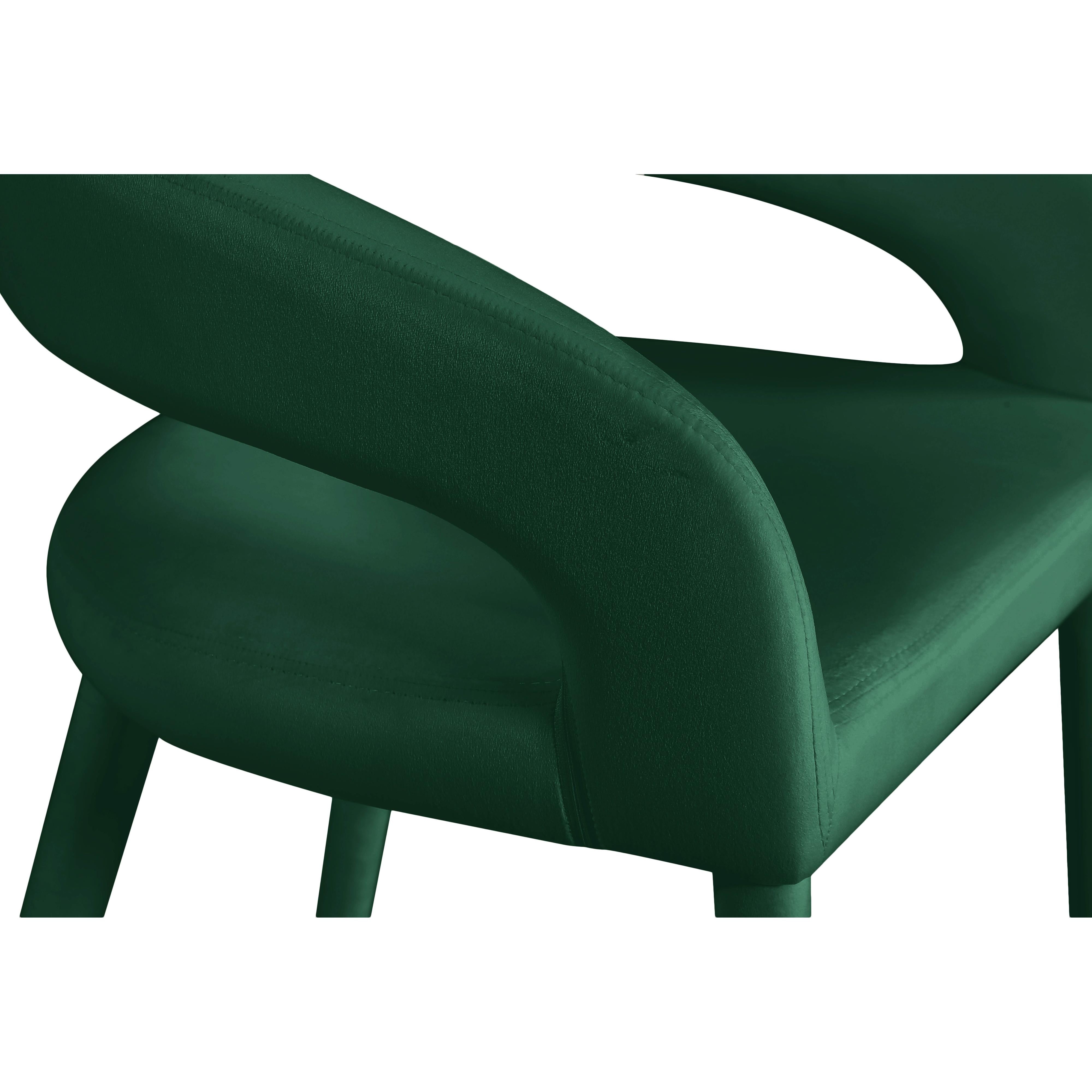 Meridian Destiny Green Velvet Stool