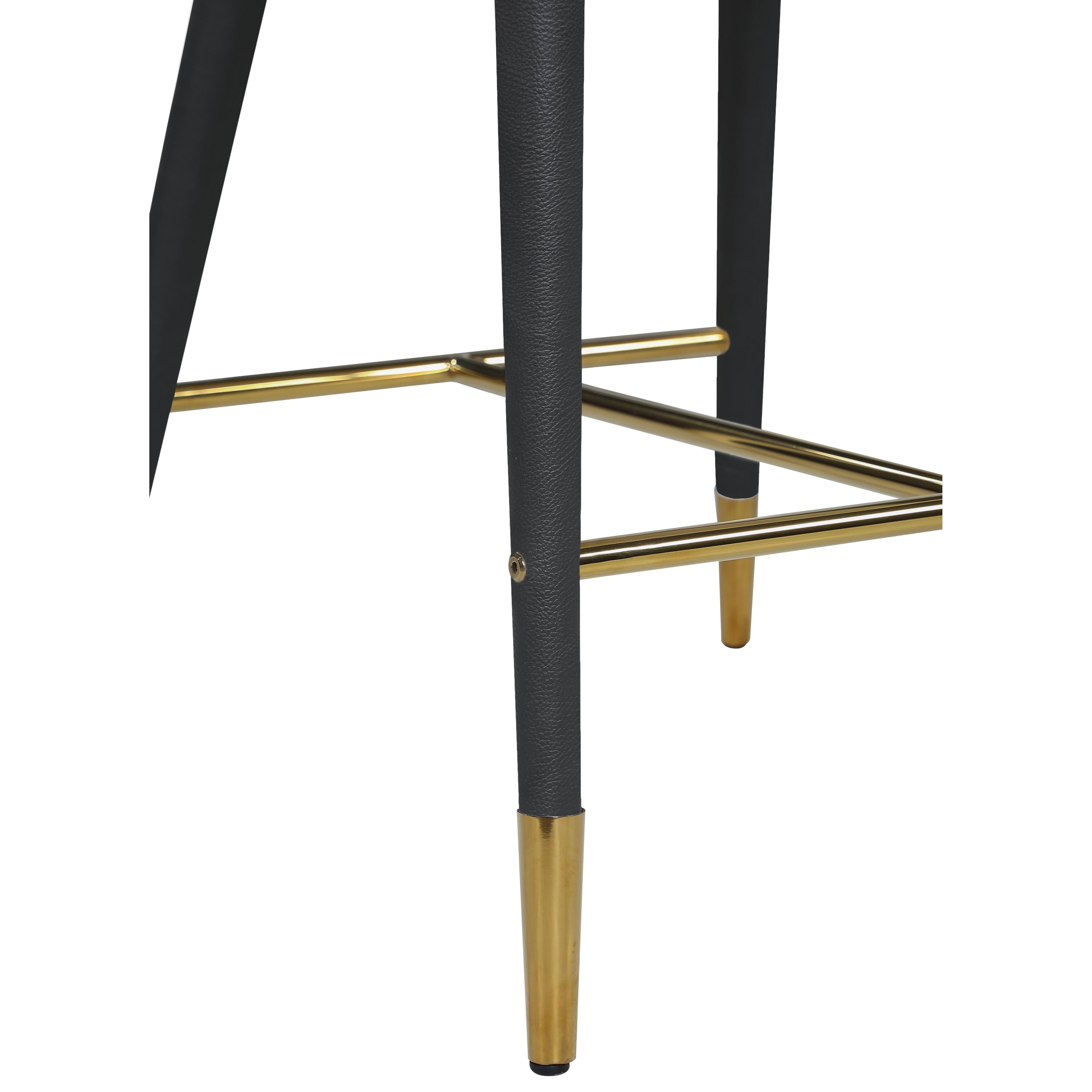Meridian Destiny Black Vegan Leather Stool