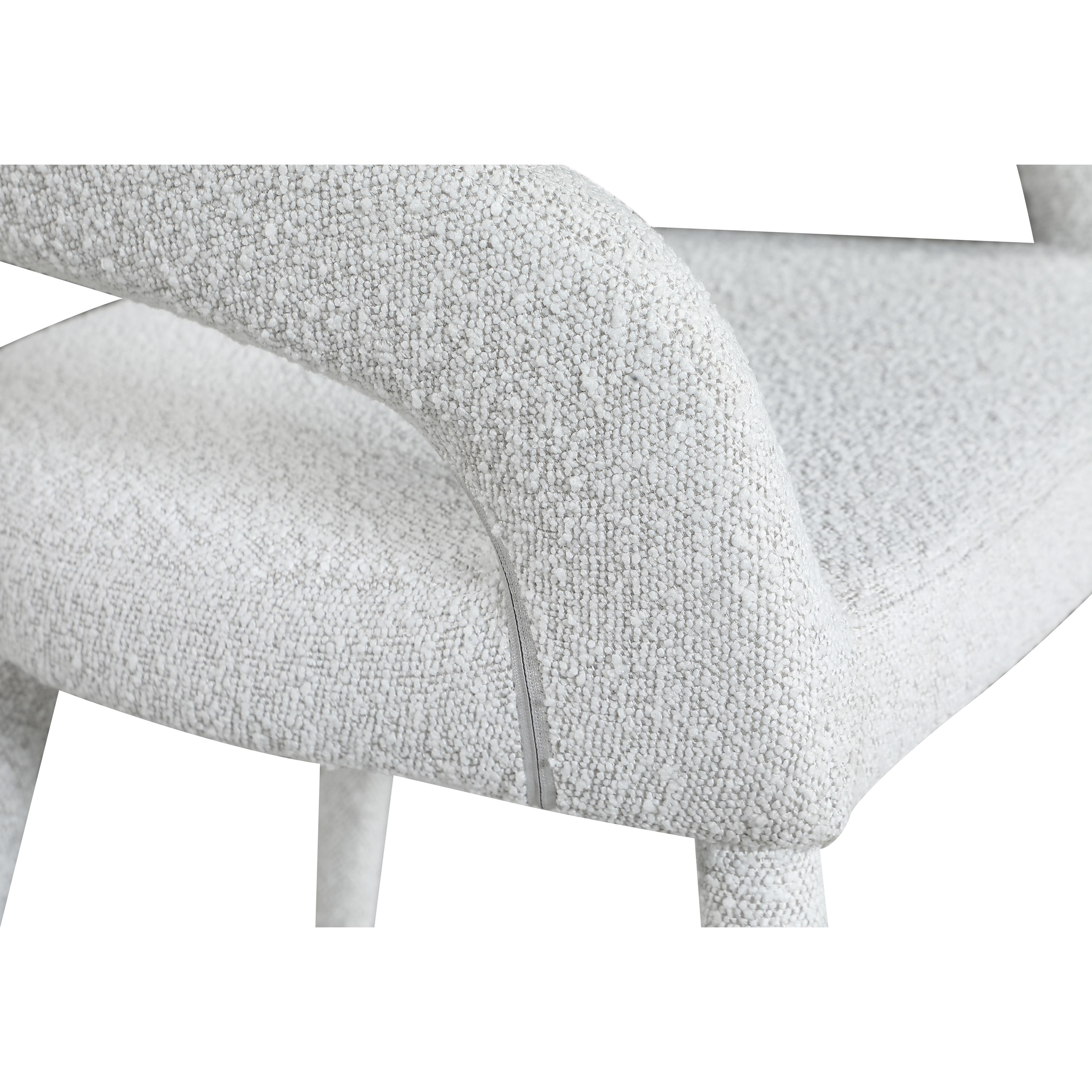 Meridian Destiny Cream Fabric Stool