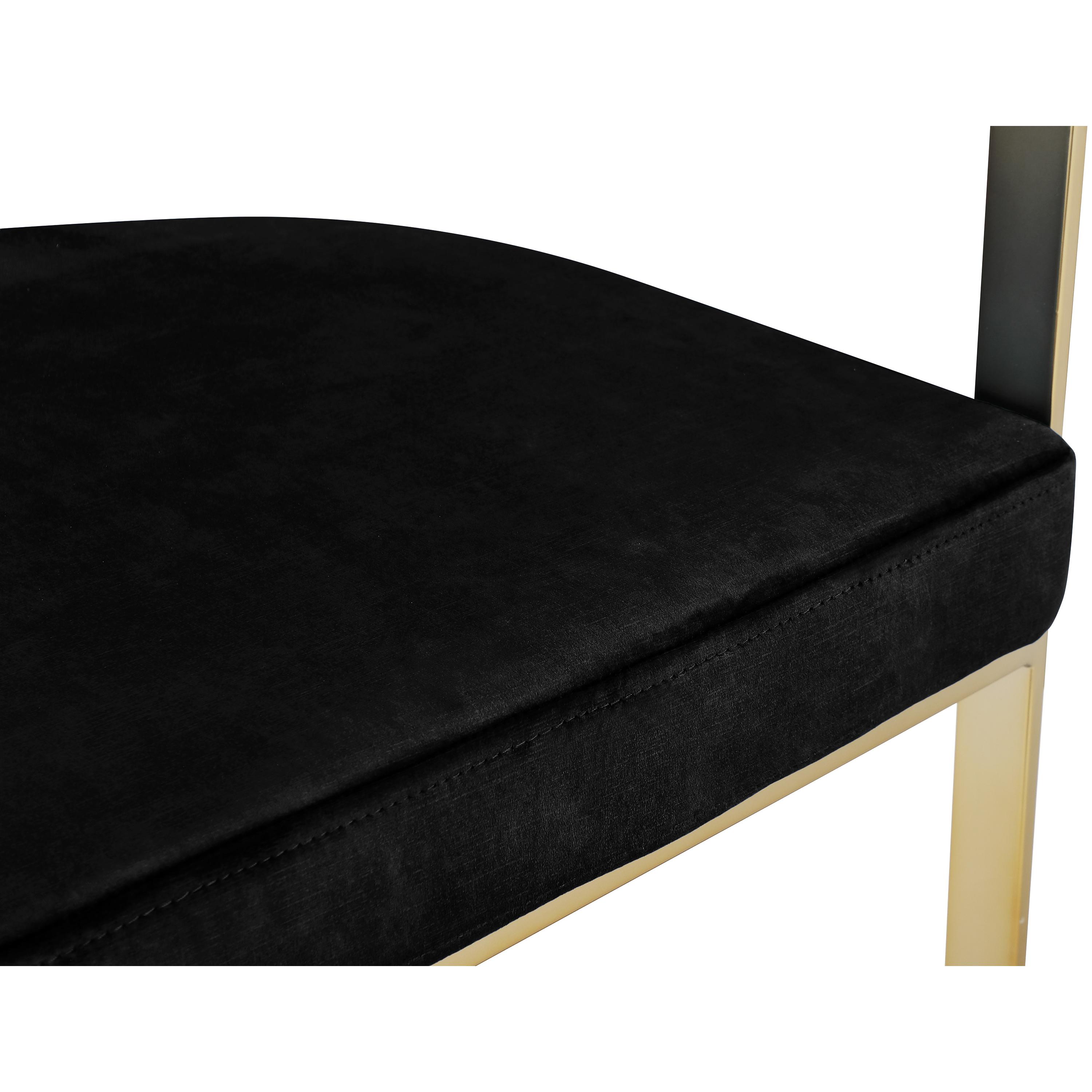 Meridian Marcello Black Velvet Counter Stool