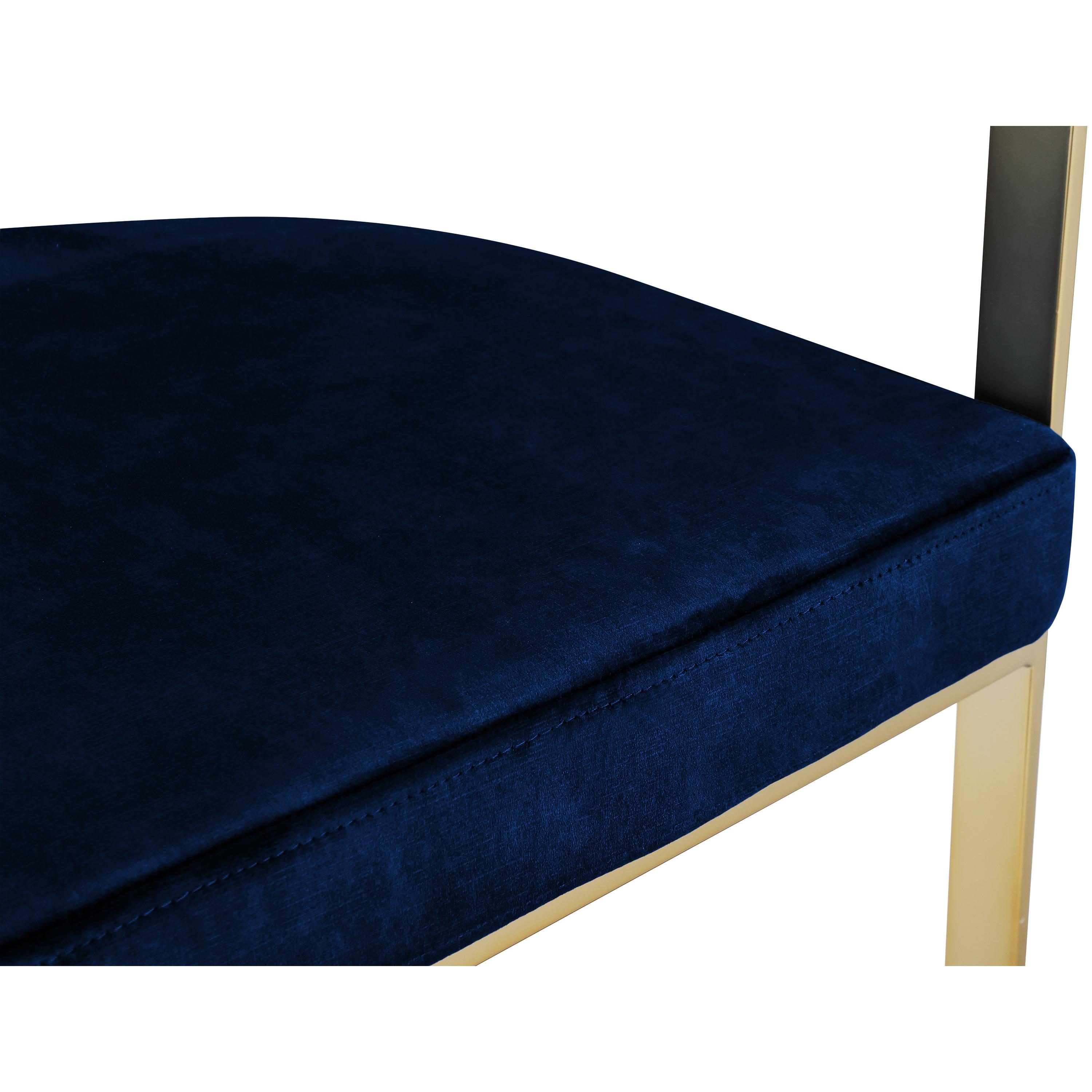 Meridian Marcello Navy Velvet Counter Stool