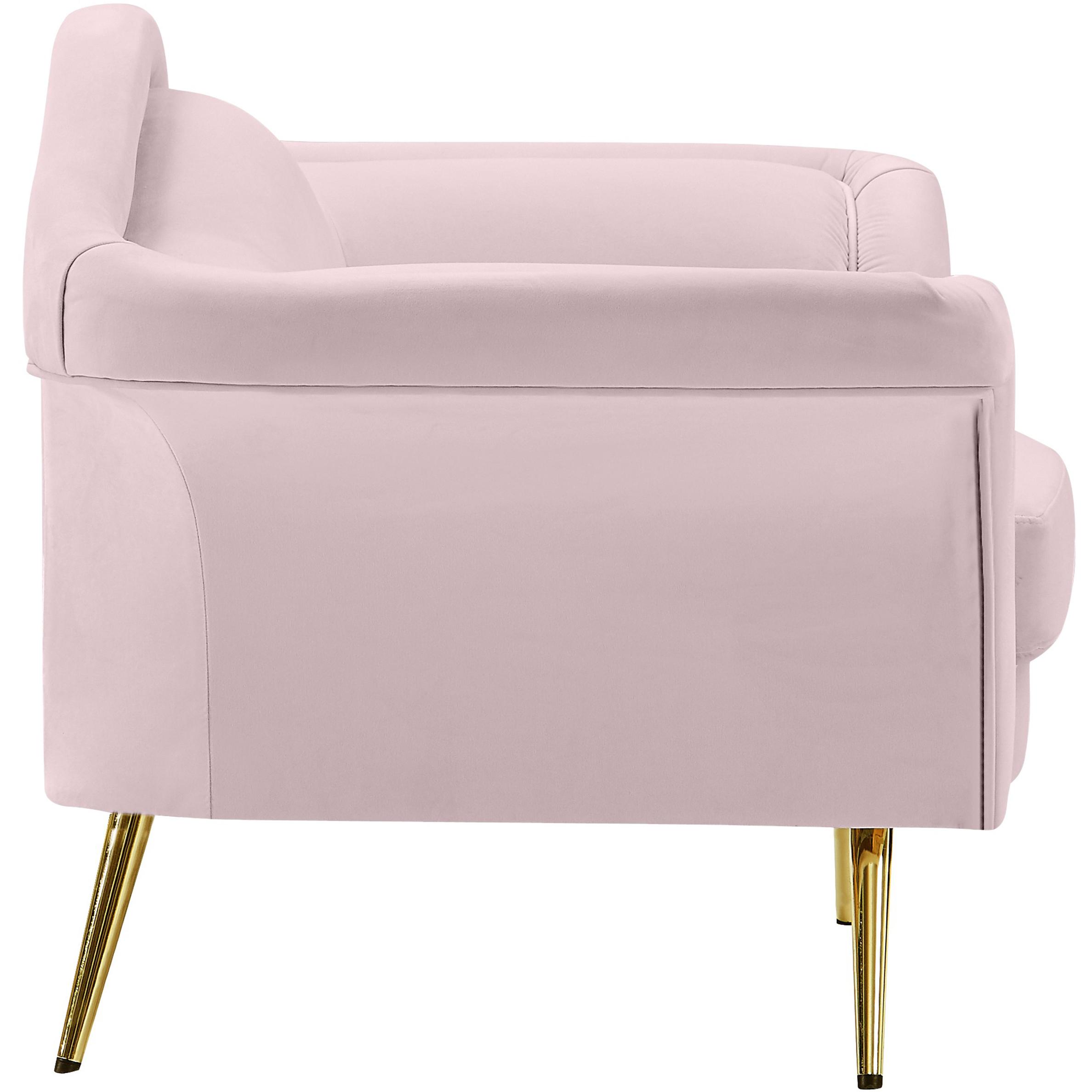 Meridian Lips Pink Velvet Chair