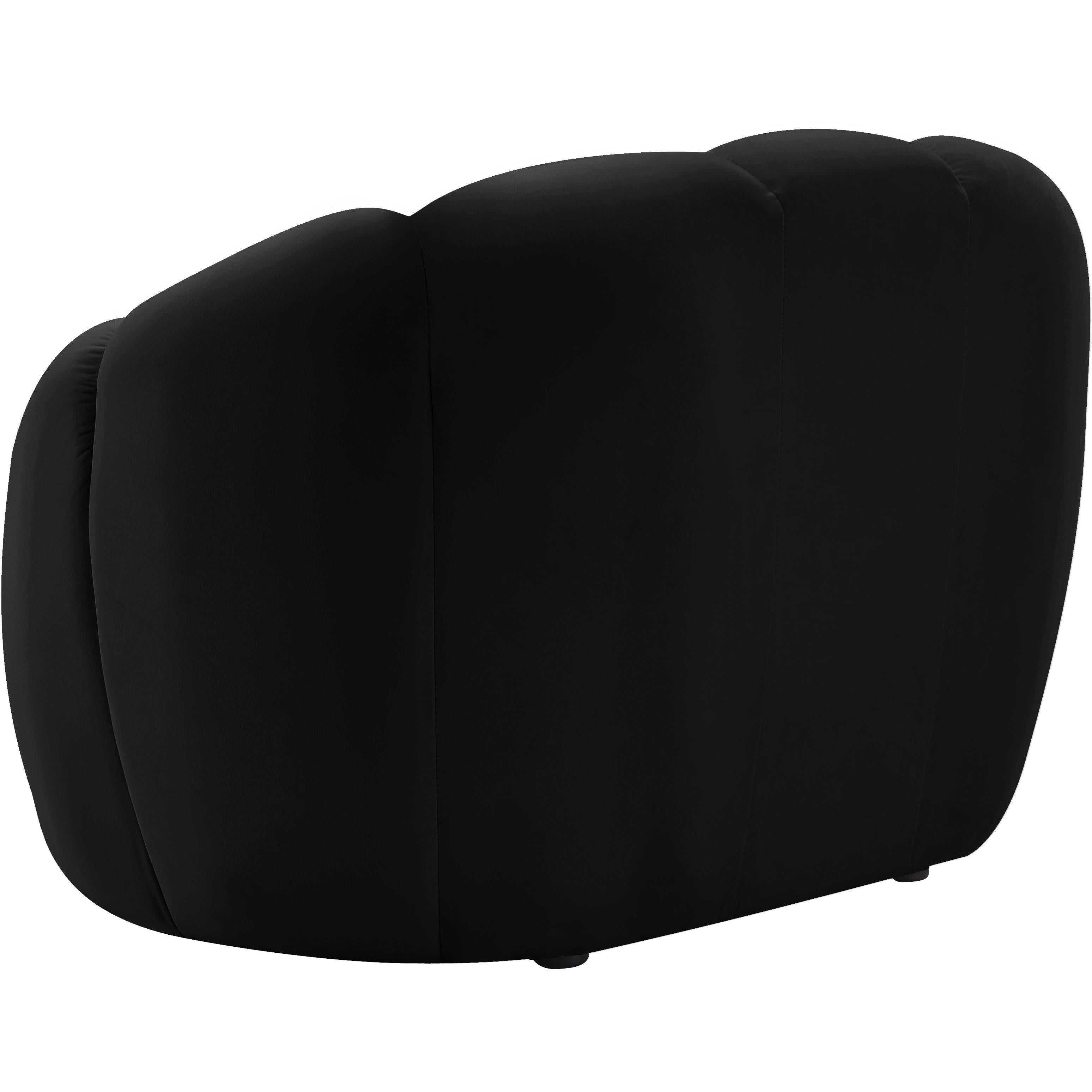Meridian Elijah Black Velvet Chair