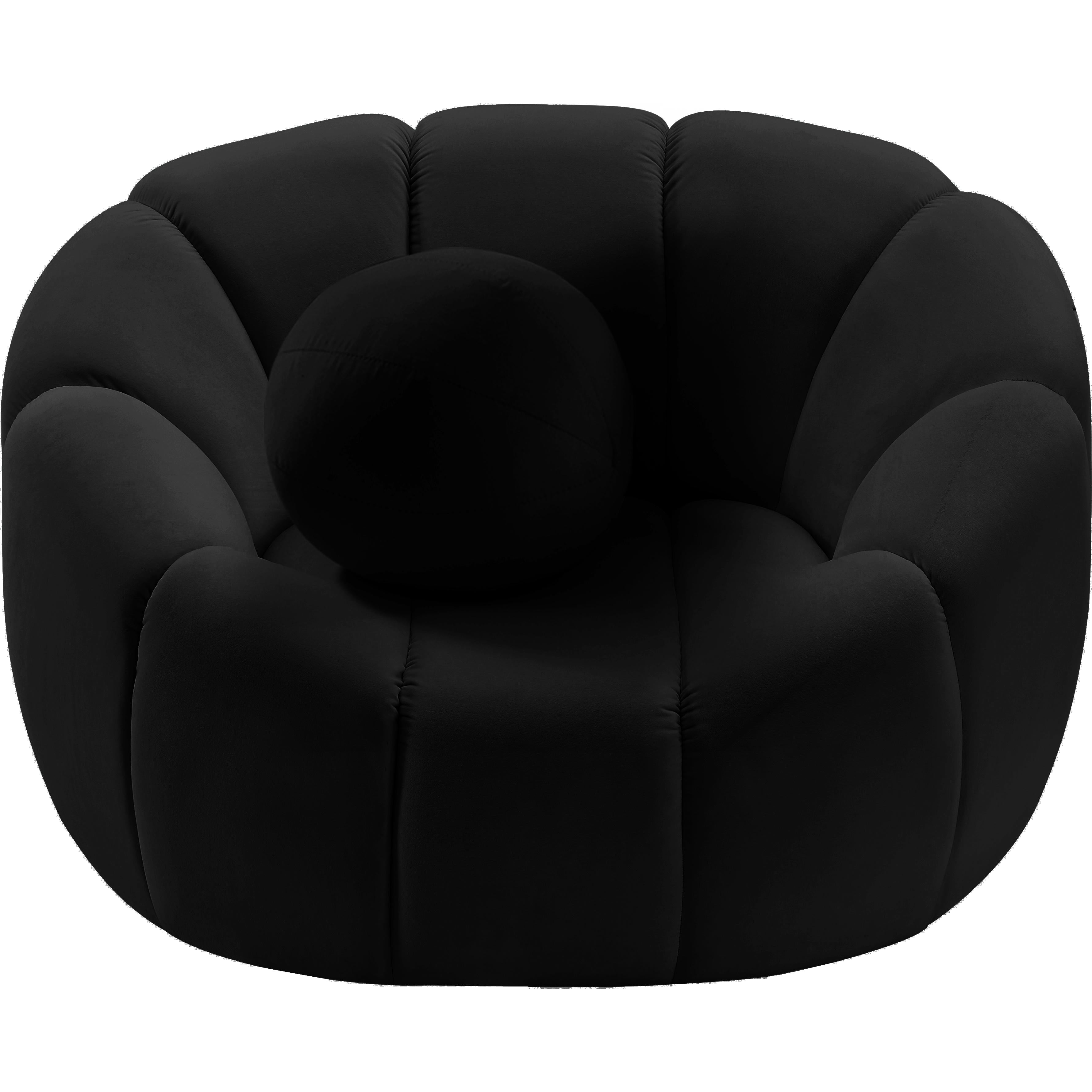 Meridian Elijah Black Velvet Chair