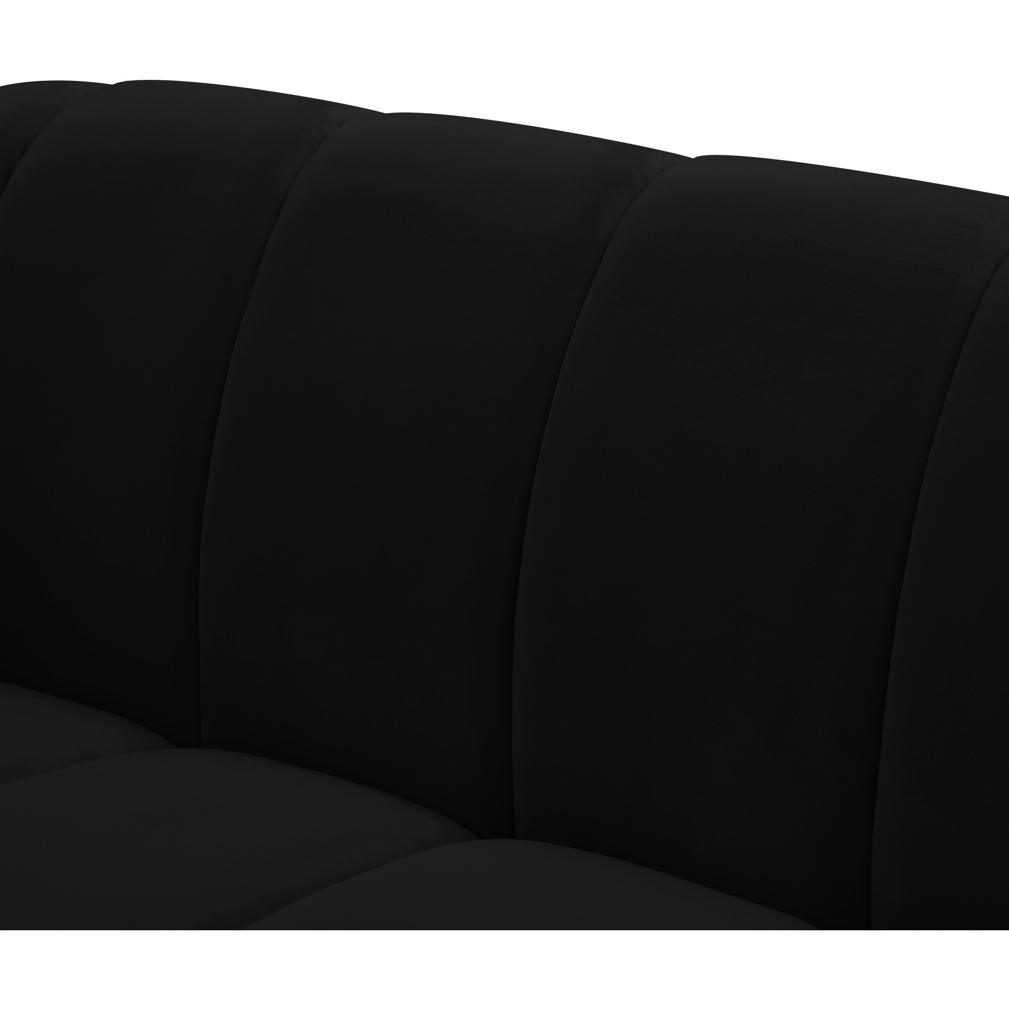 Meridian Elijah Black Velvet Chair
