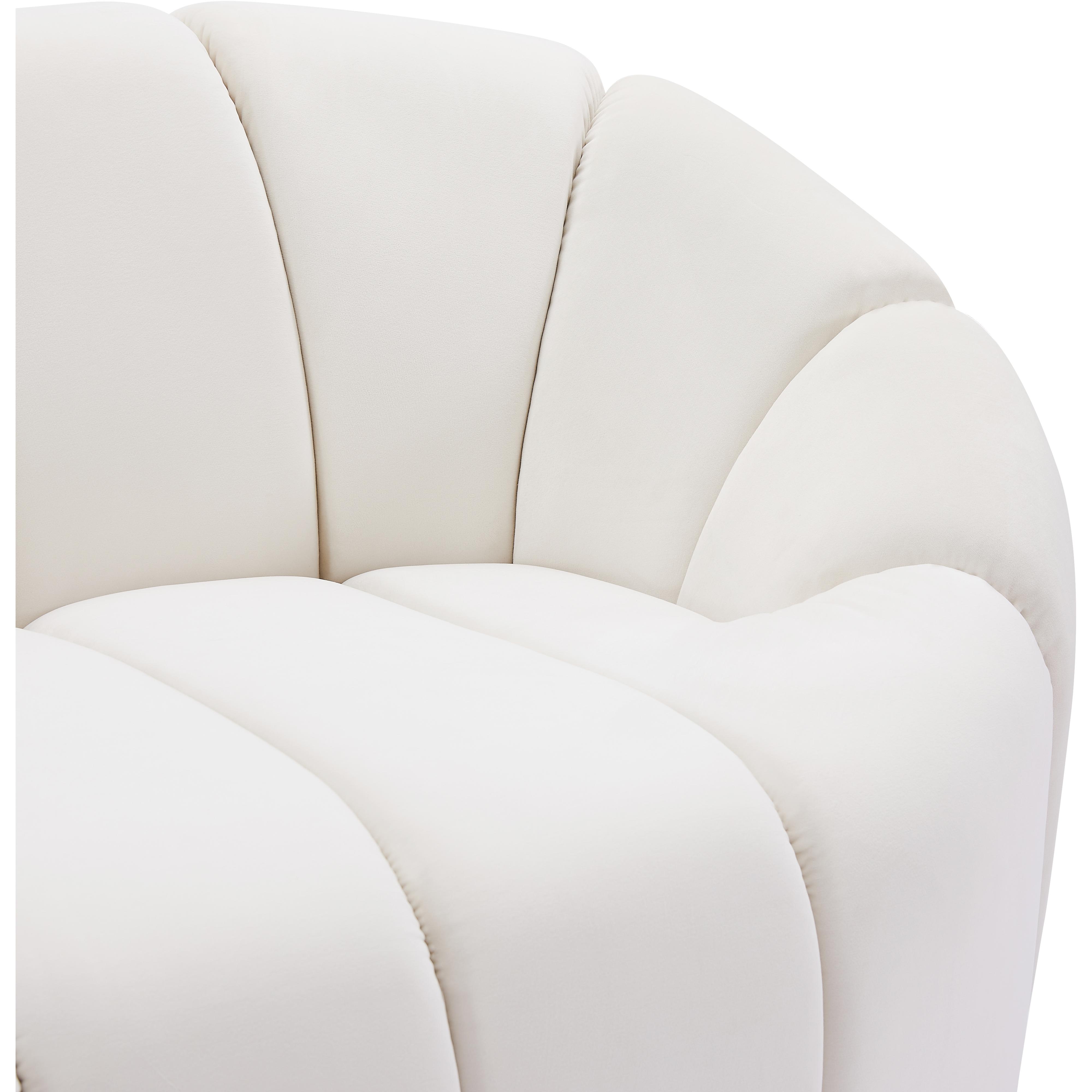 Meridian Elijah Cream Velvet Chair