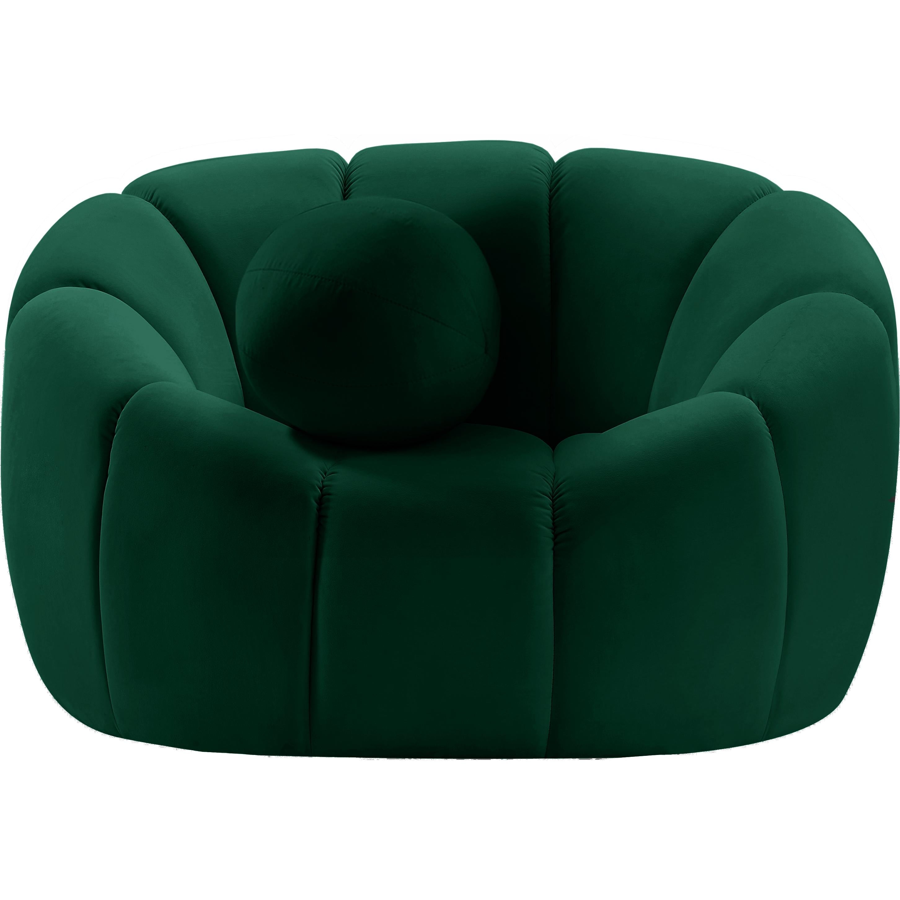 Meridian Elijah Green Velvet Chair