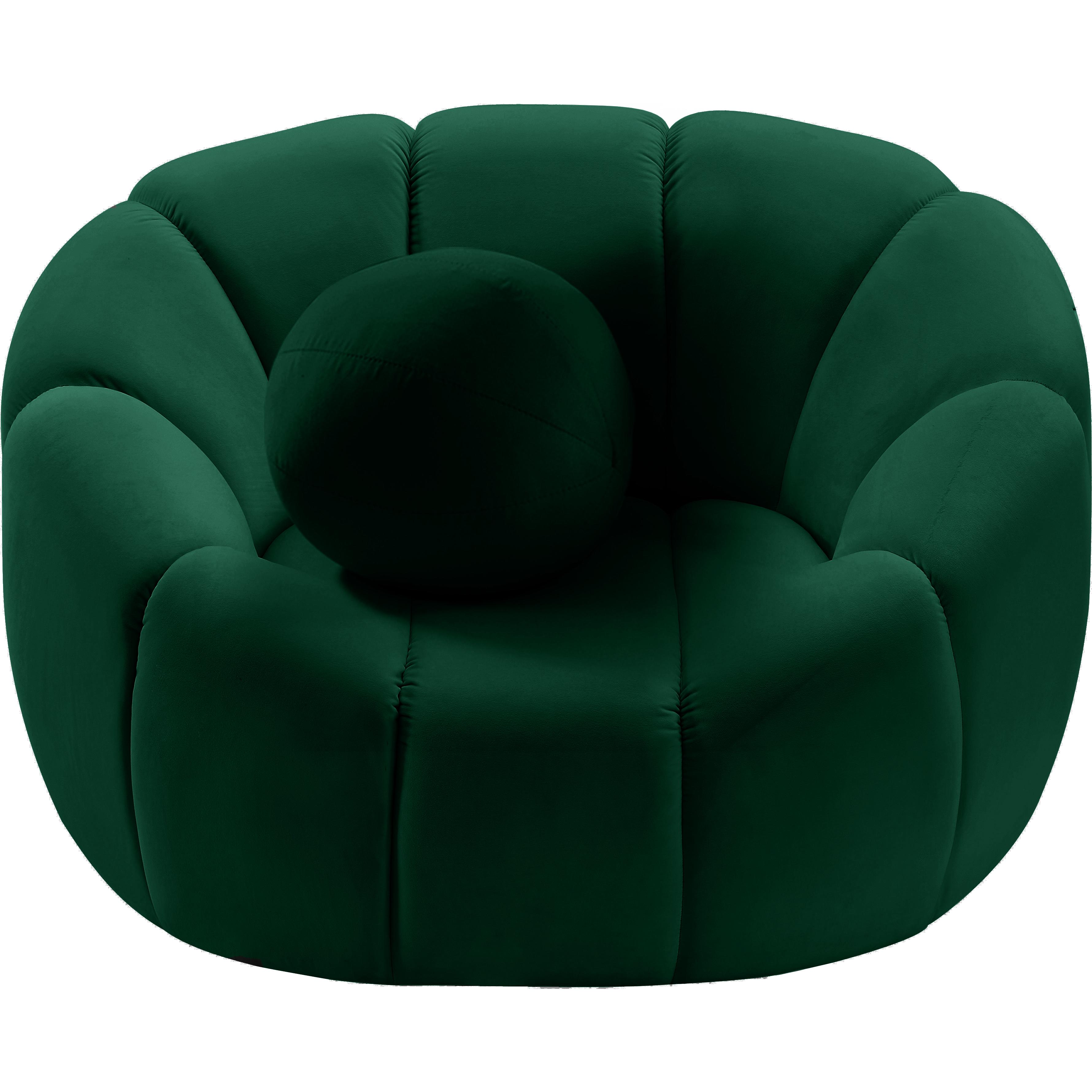 Meridian Elijah Green Velvet Chair