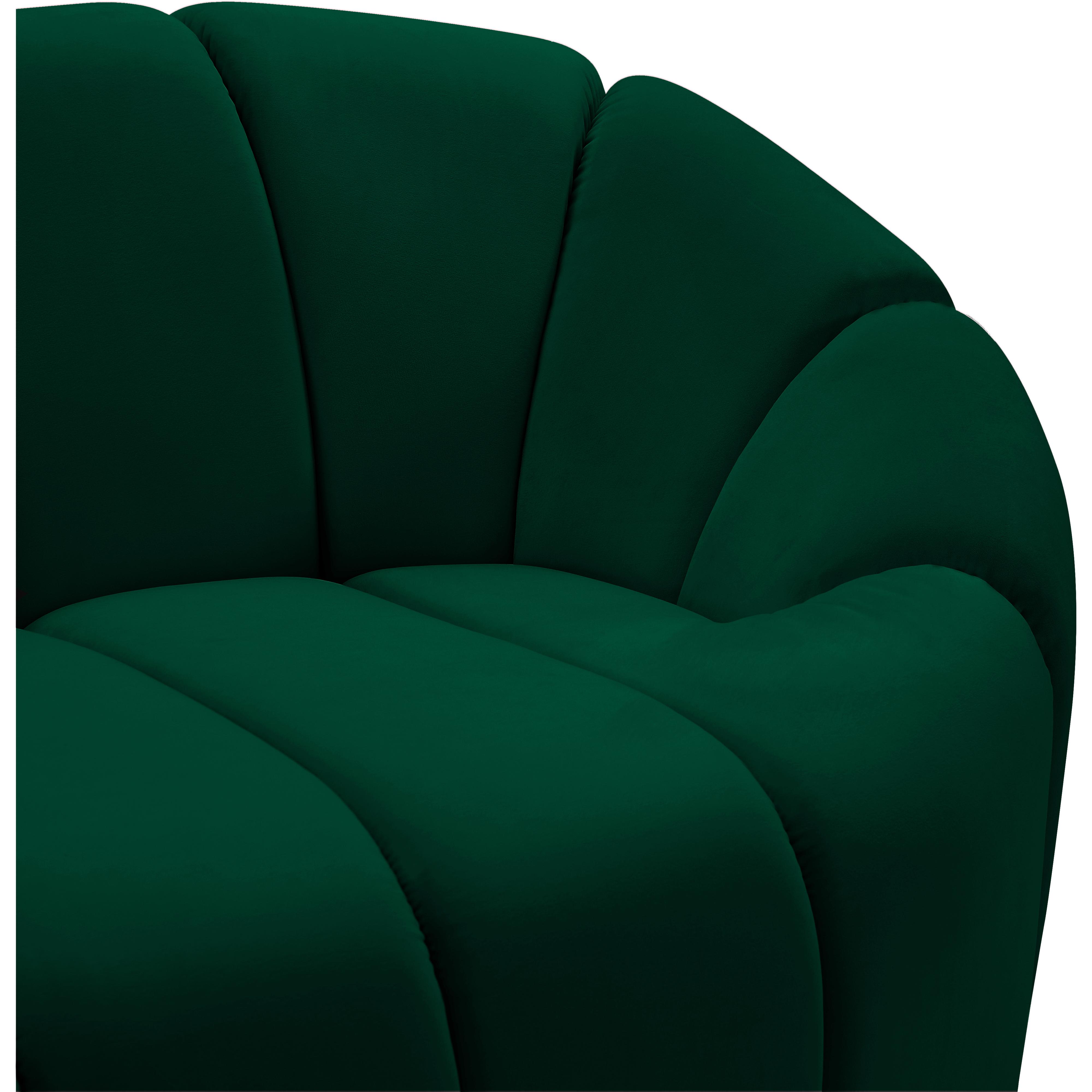 Meridian Elijah Green Velvet Chair