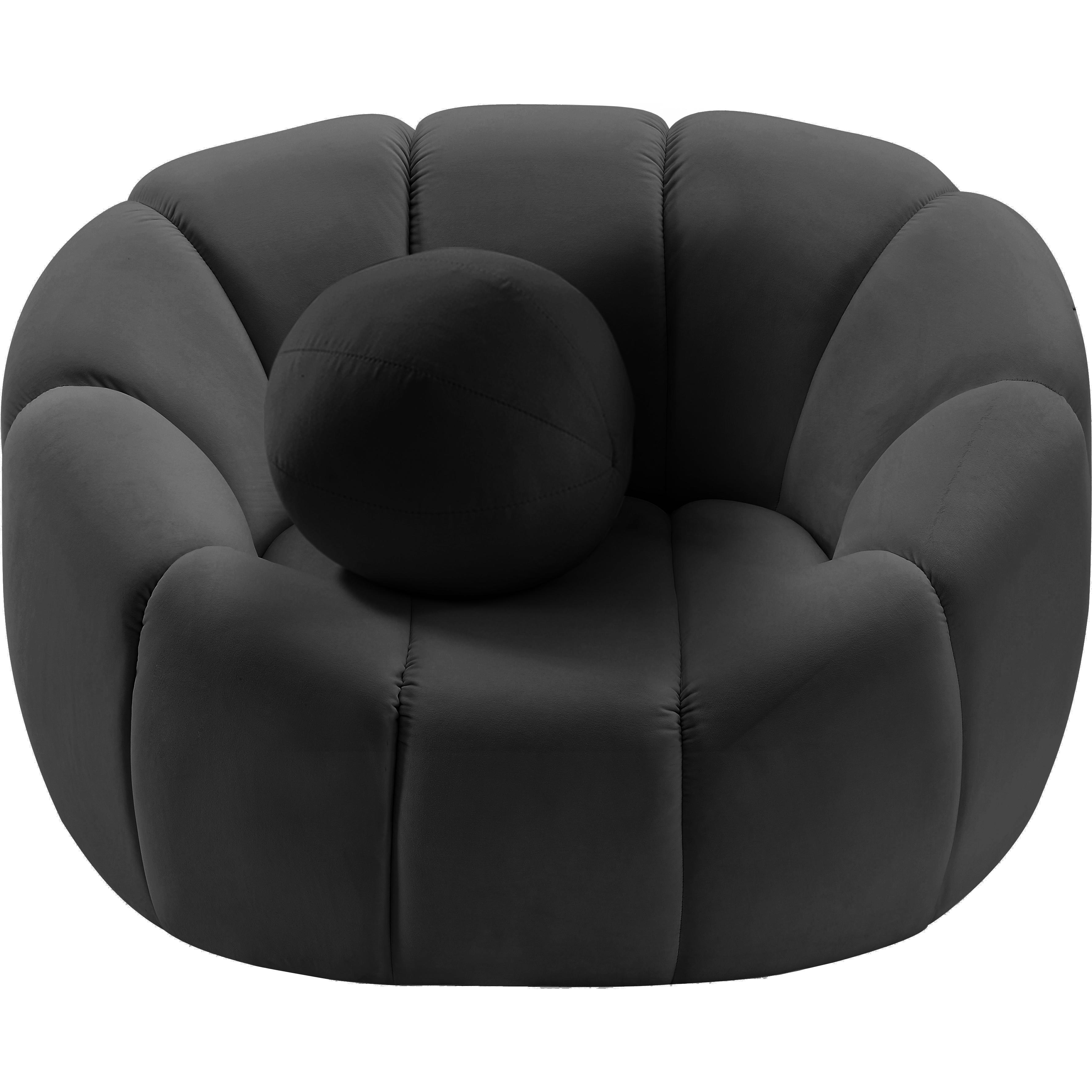 Meridian Elijah Grey Velvet Chair