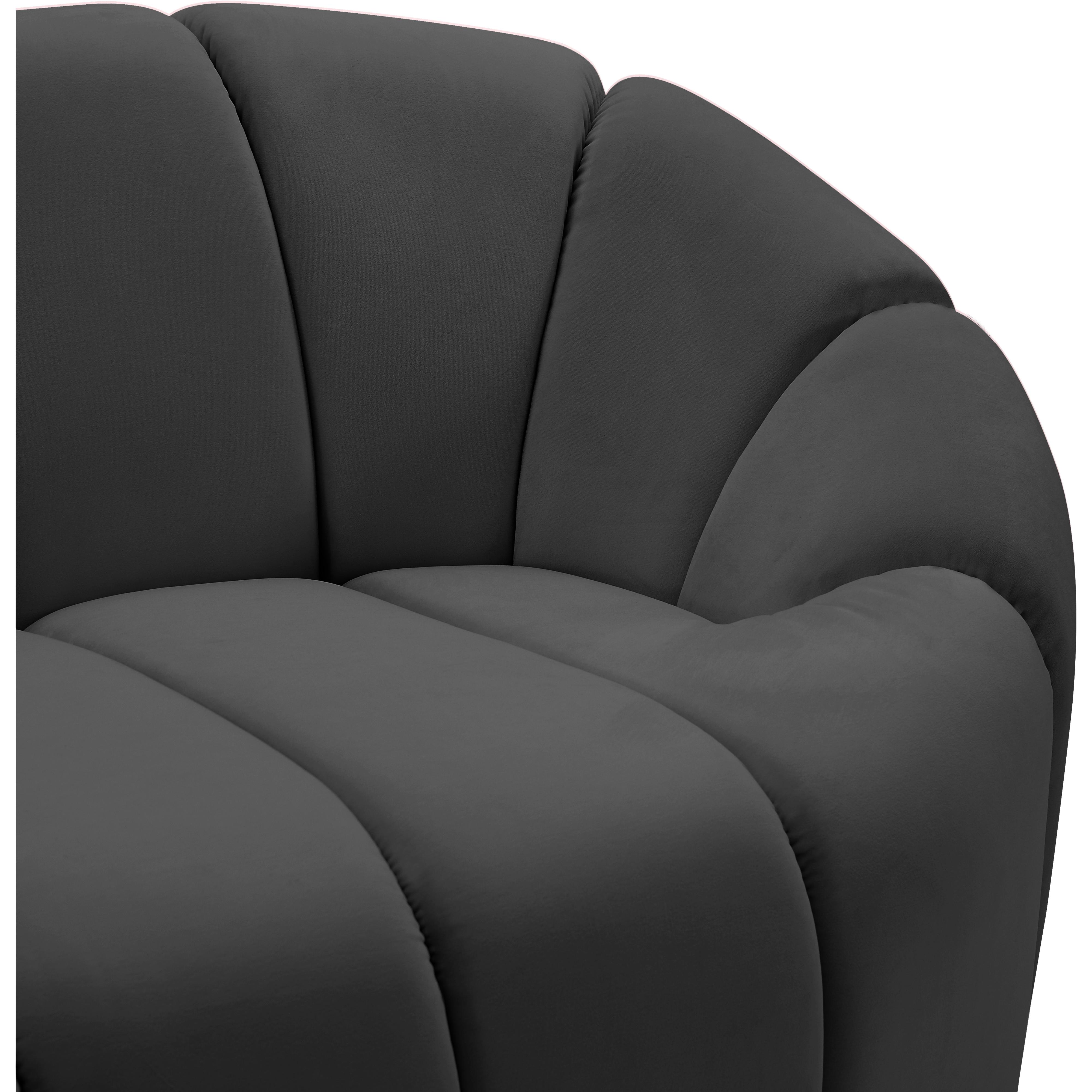 Meridian Elijah Grey Velvet Chair