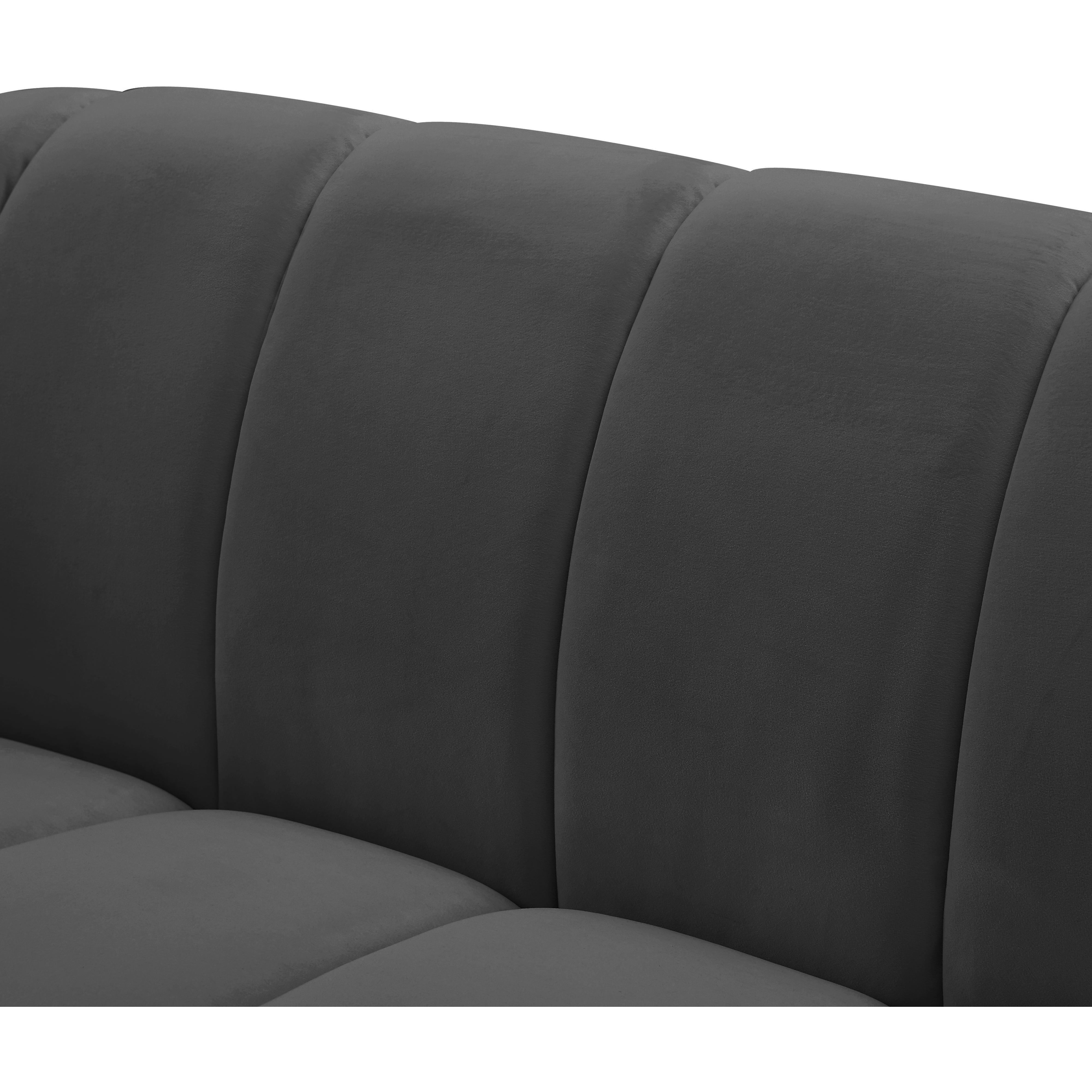 Meridian Elijah Grey Velvet Chair
