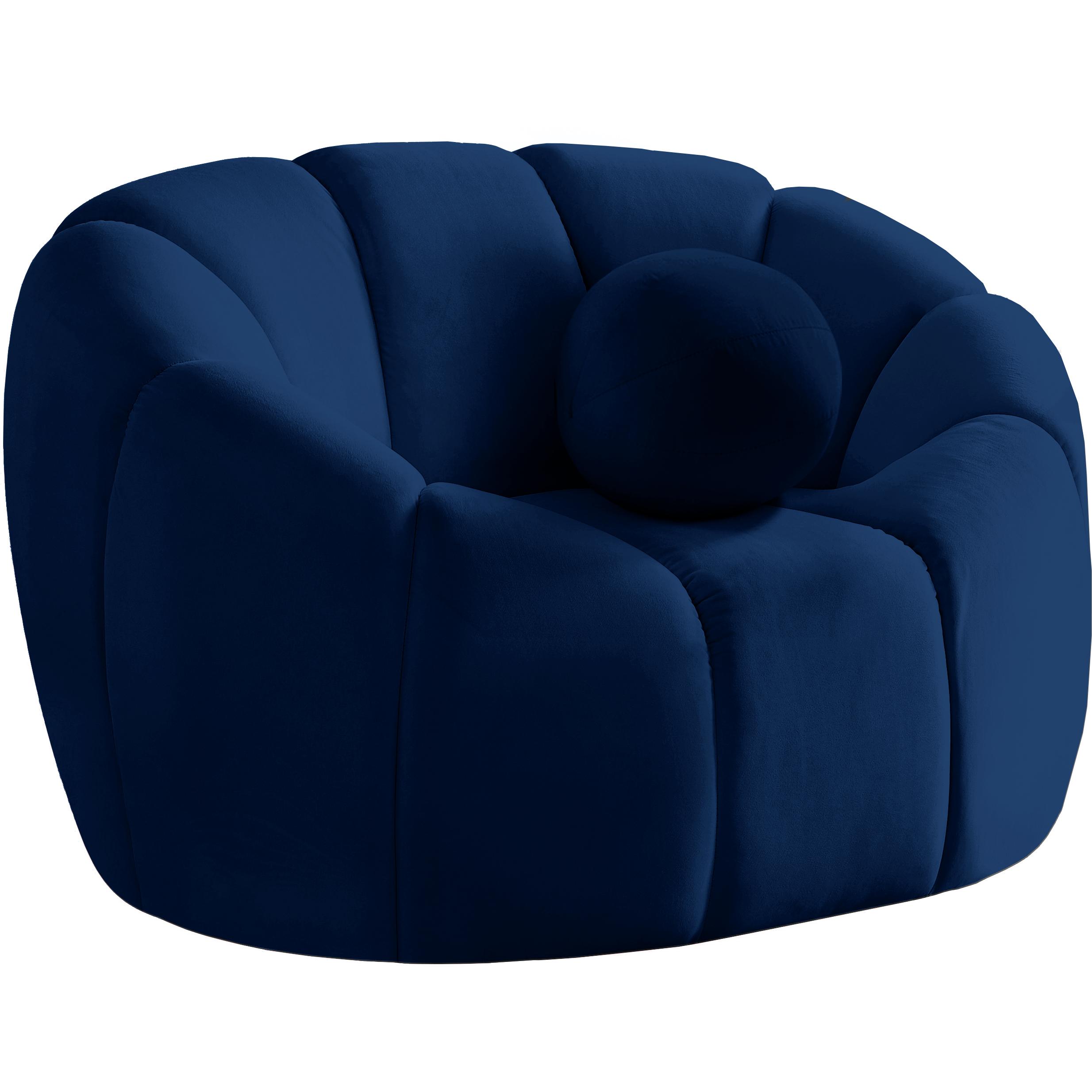 Meridian Elijah Navy Velvet Chair