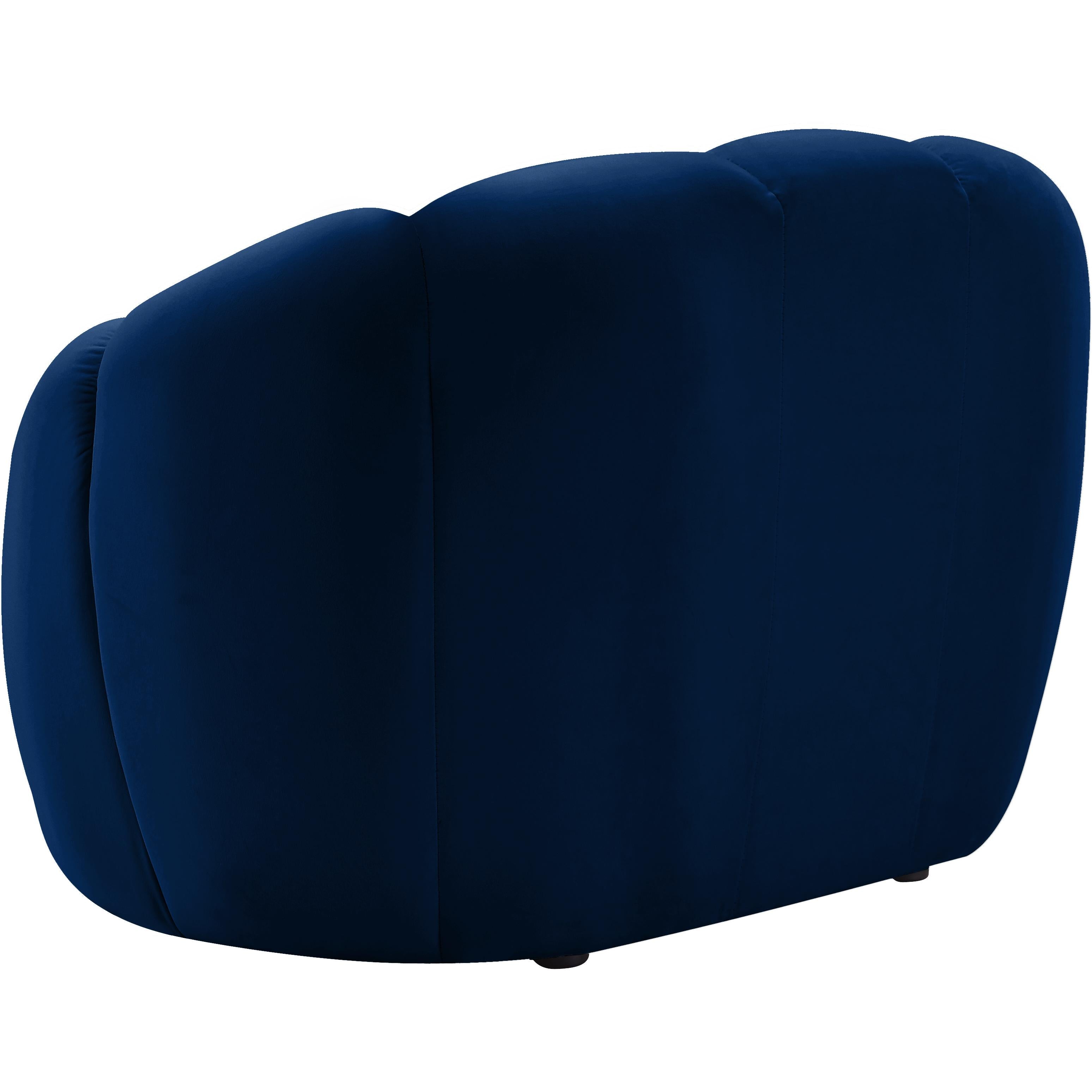 Meridian Elijah Navy Velvet Chair
