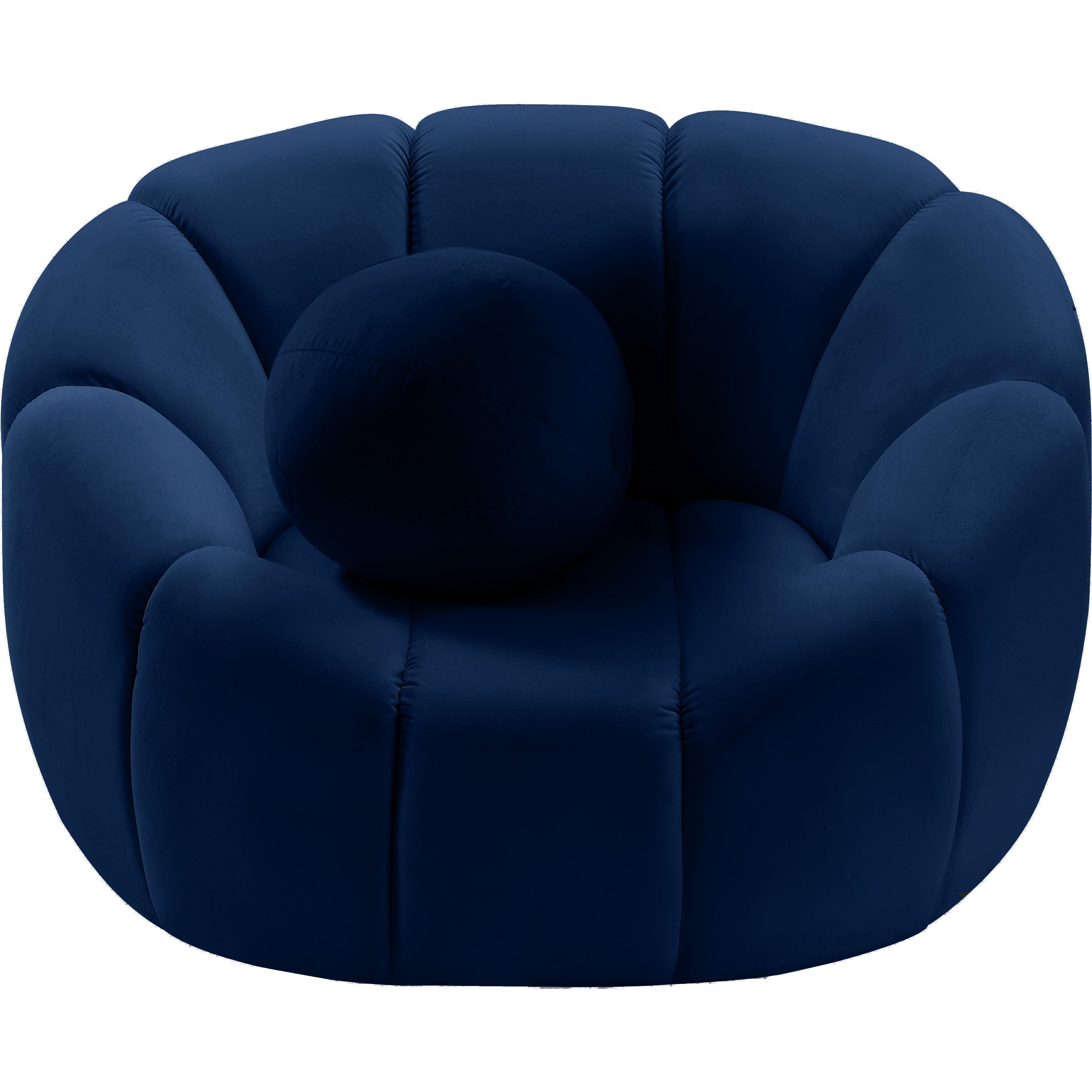 Meridian Elijah Navy Velvet Chair