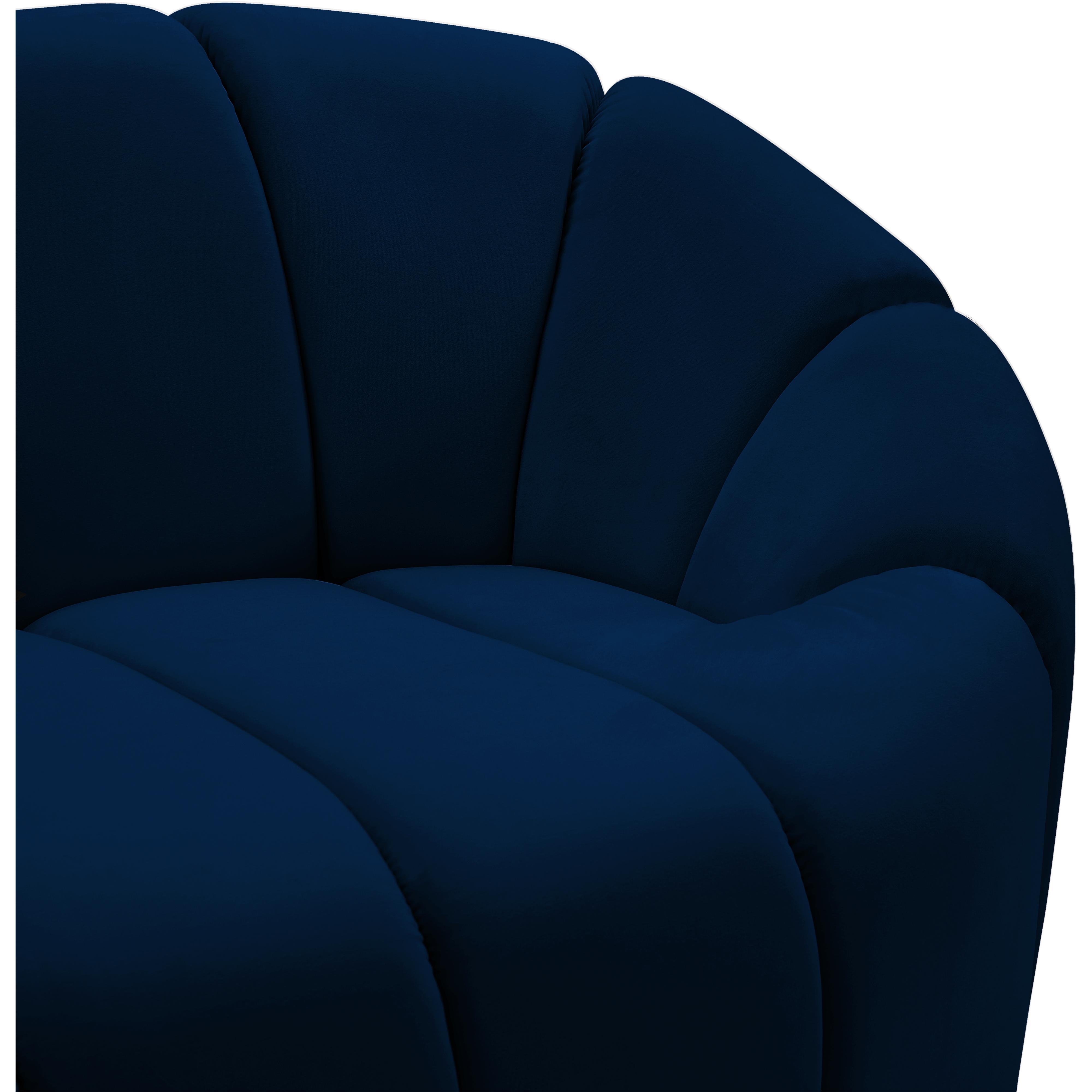 Meridian Elijah Navy Velvet Chair