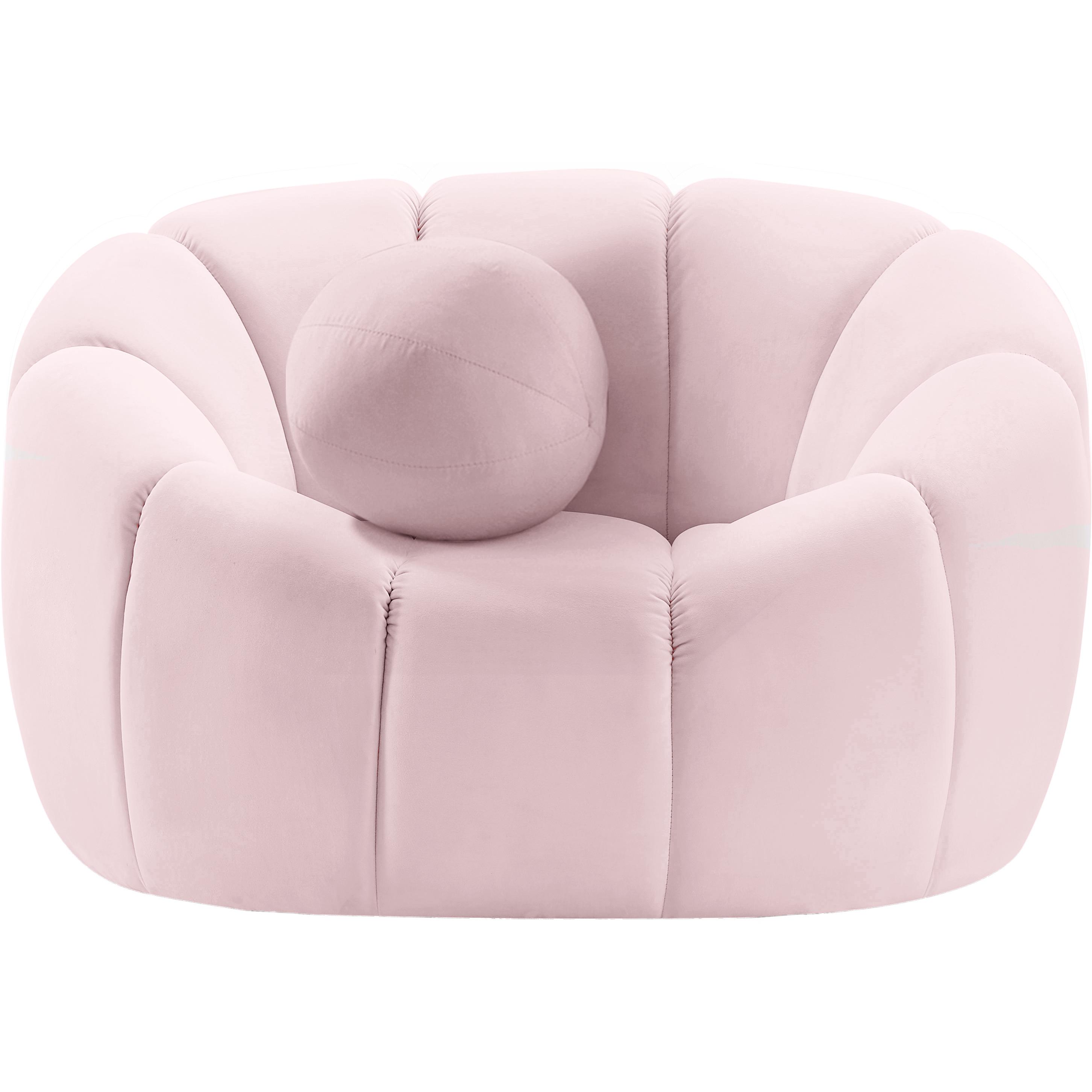 Meridian Elijah Pink Velvet Chair