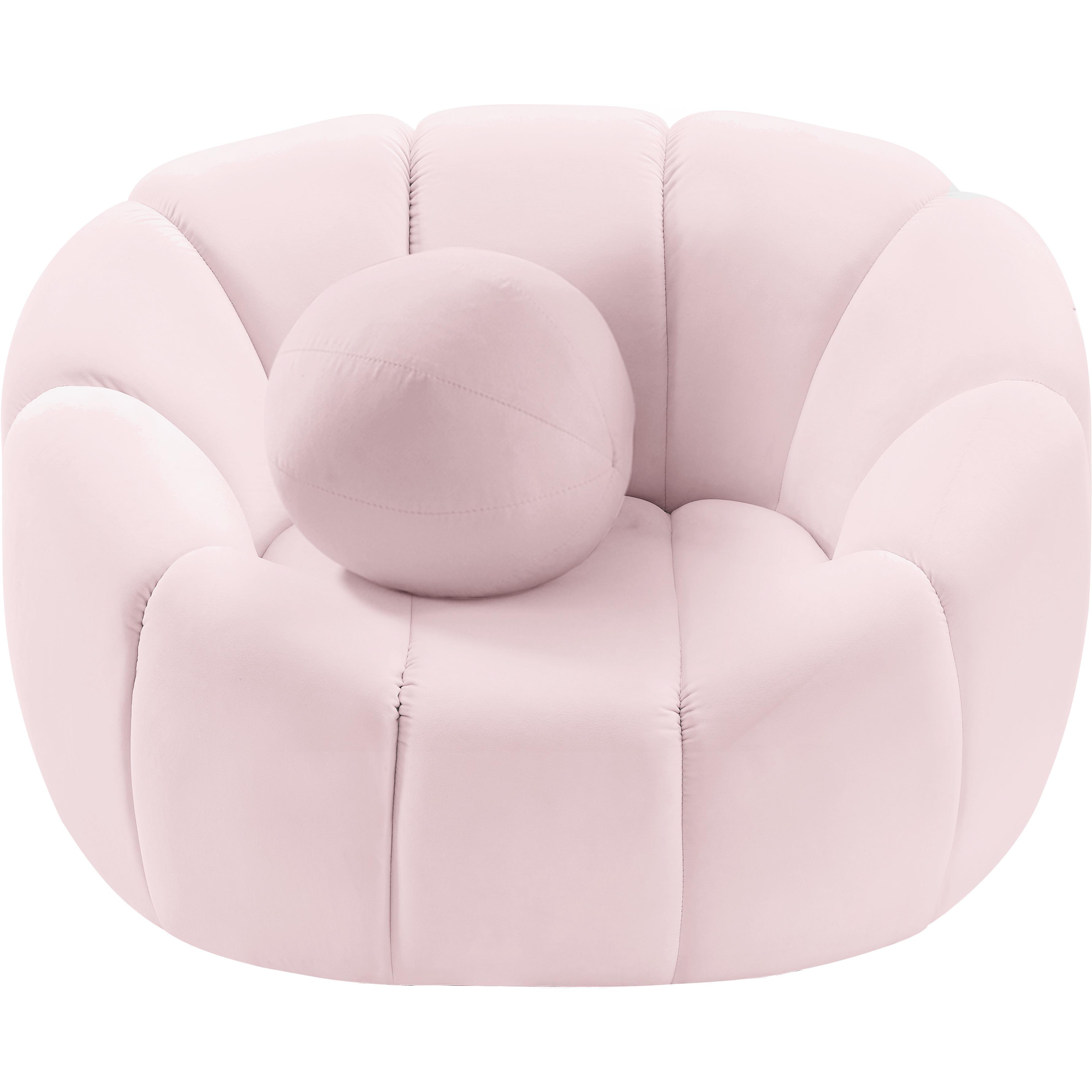 Meridian Elijah Pink Velvet Chair