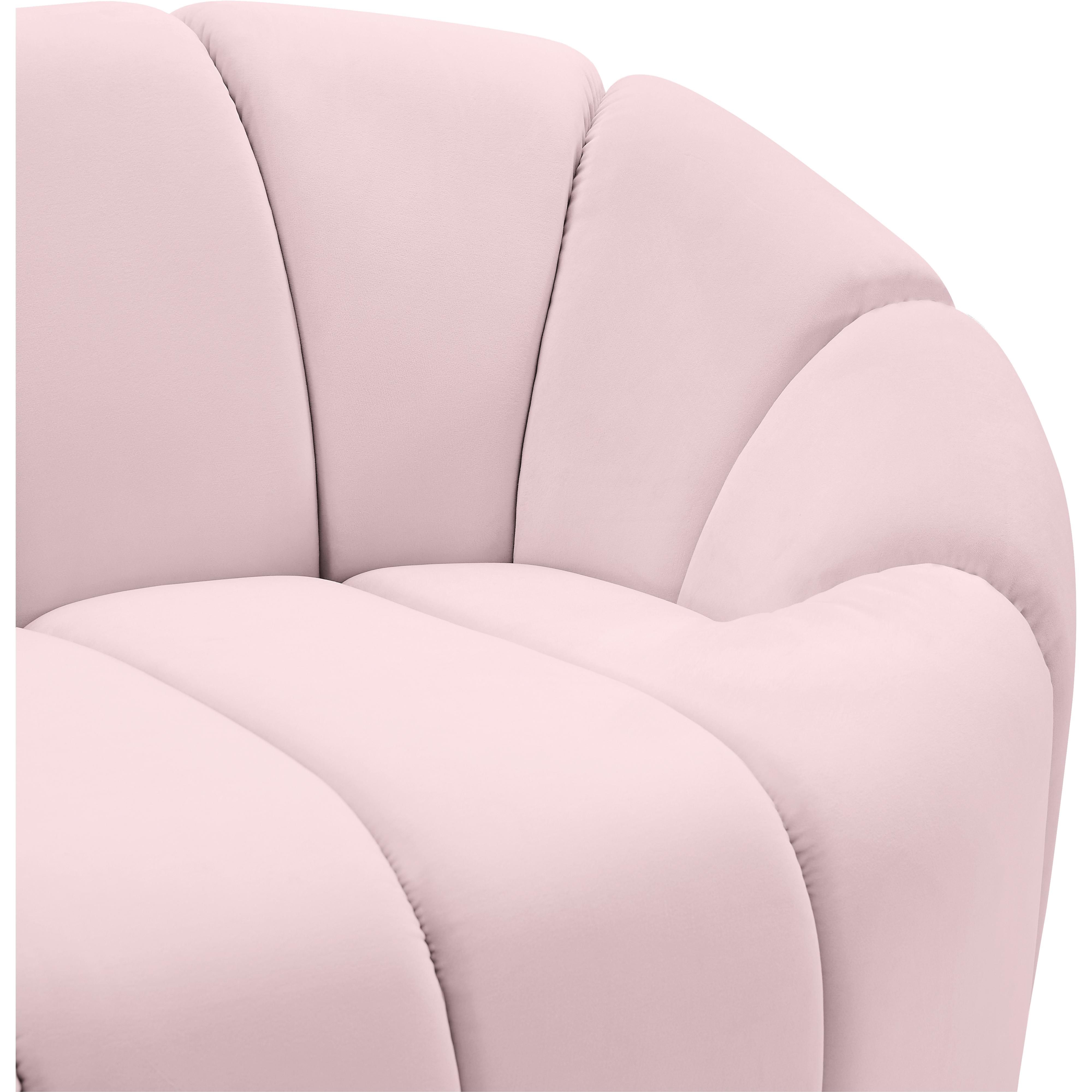 Meridian Elijah Pink Velvet Chair