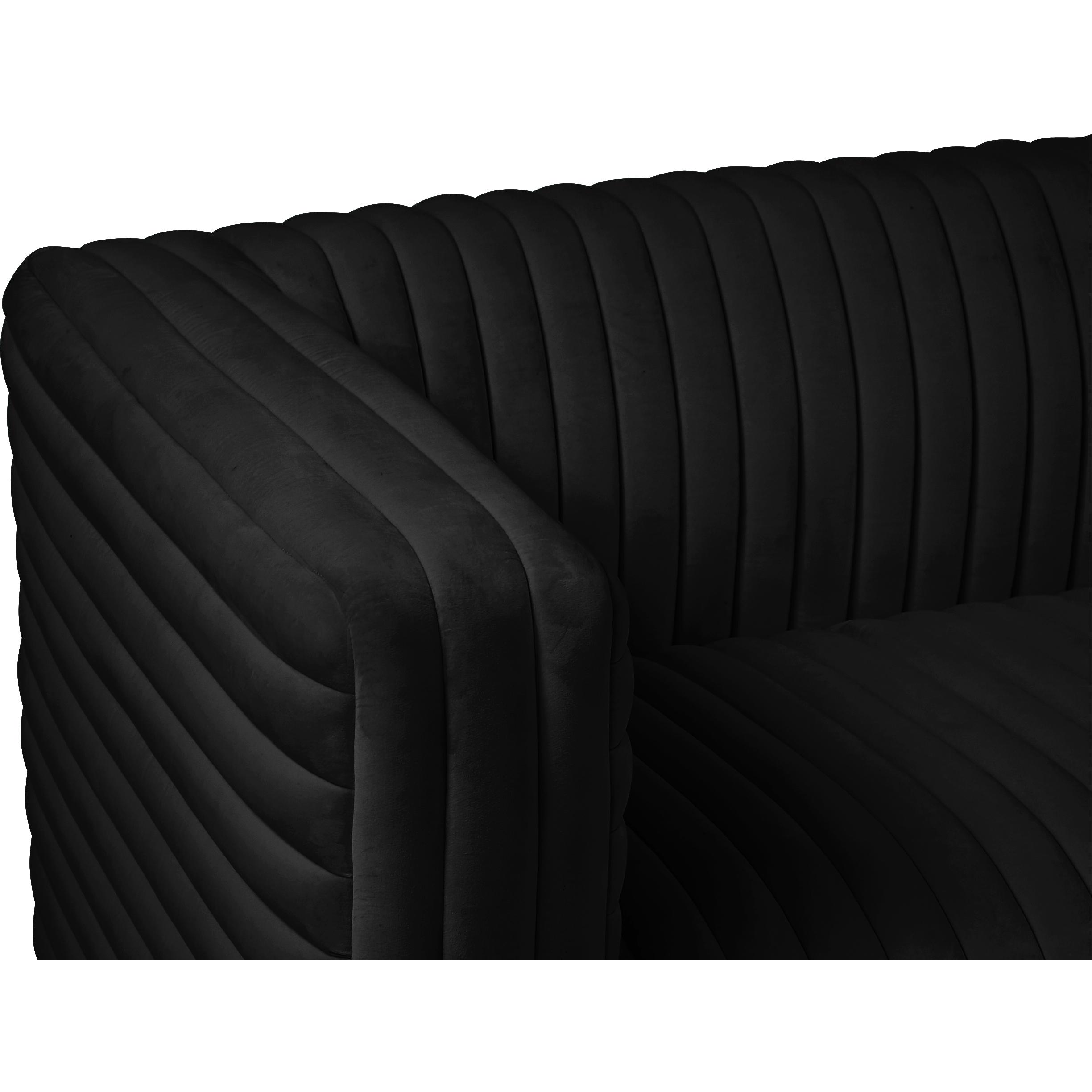 Meridian Ravish Black Velvet Chair