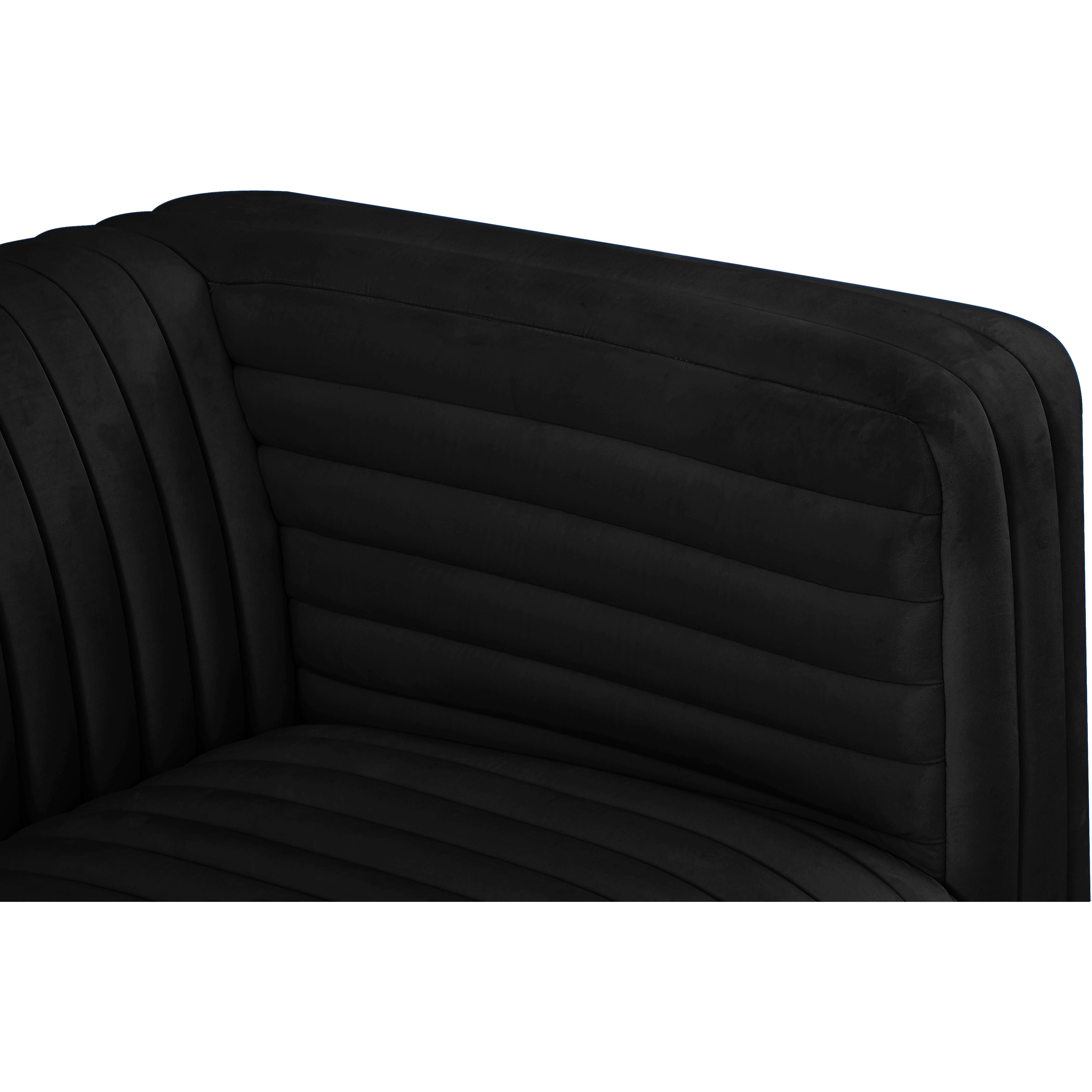 Meridian Ravish Black Velvet Chair
