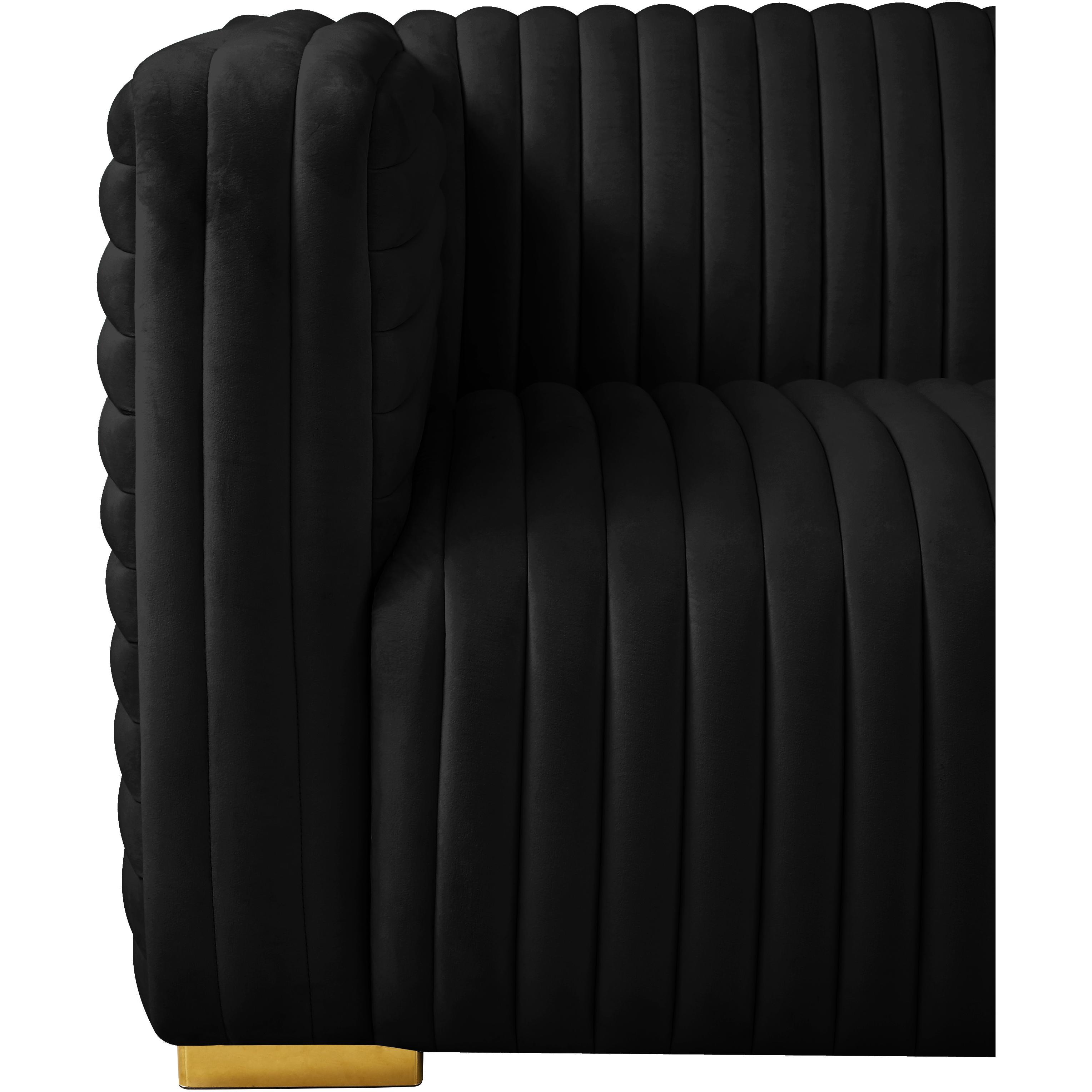 Meridian Ravish Black Velvet Chair