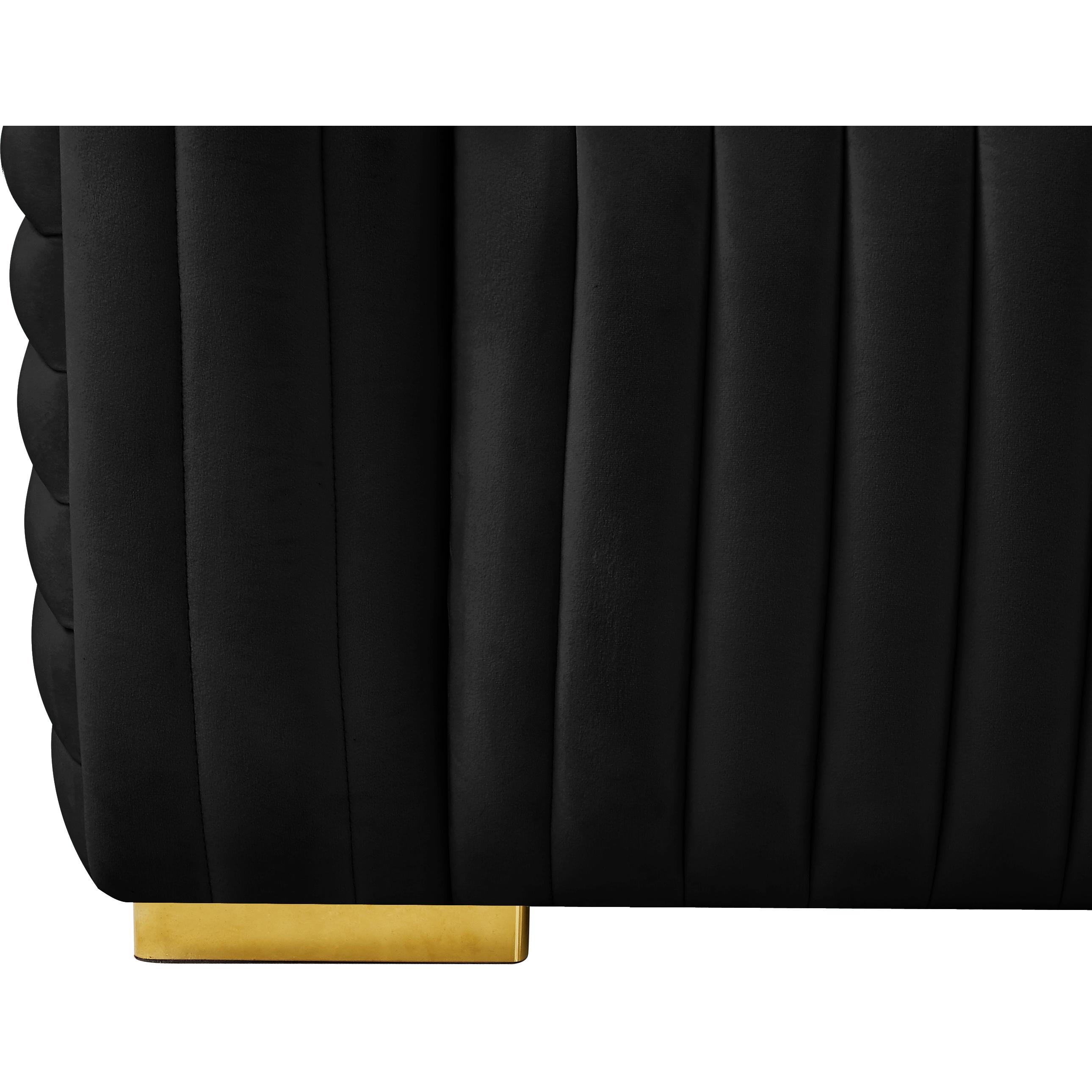Meridian Ravish Black Velvet Chair