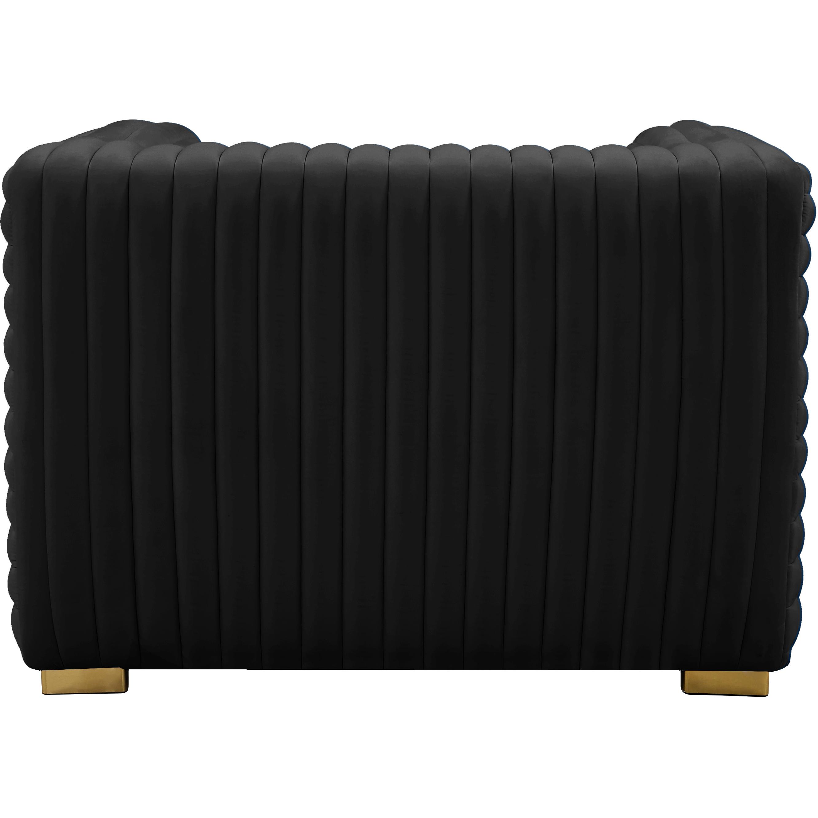 Meridian Ravish Black Velvet Chair