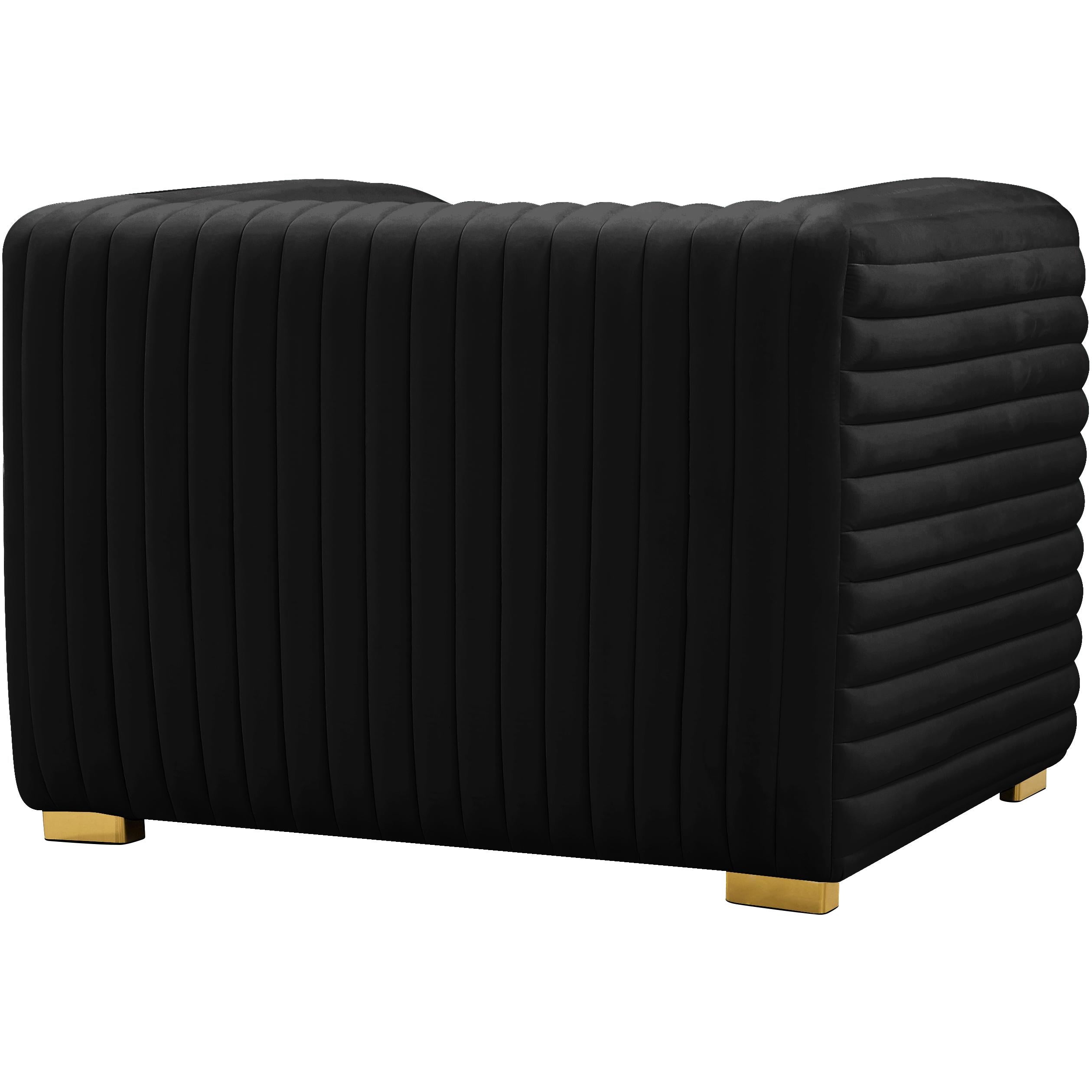 Meridian Ravish Black Velvet Chair