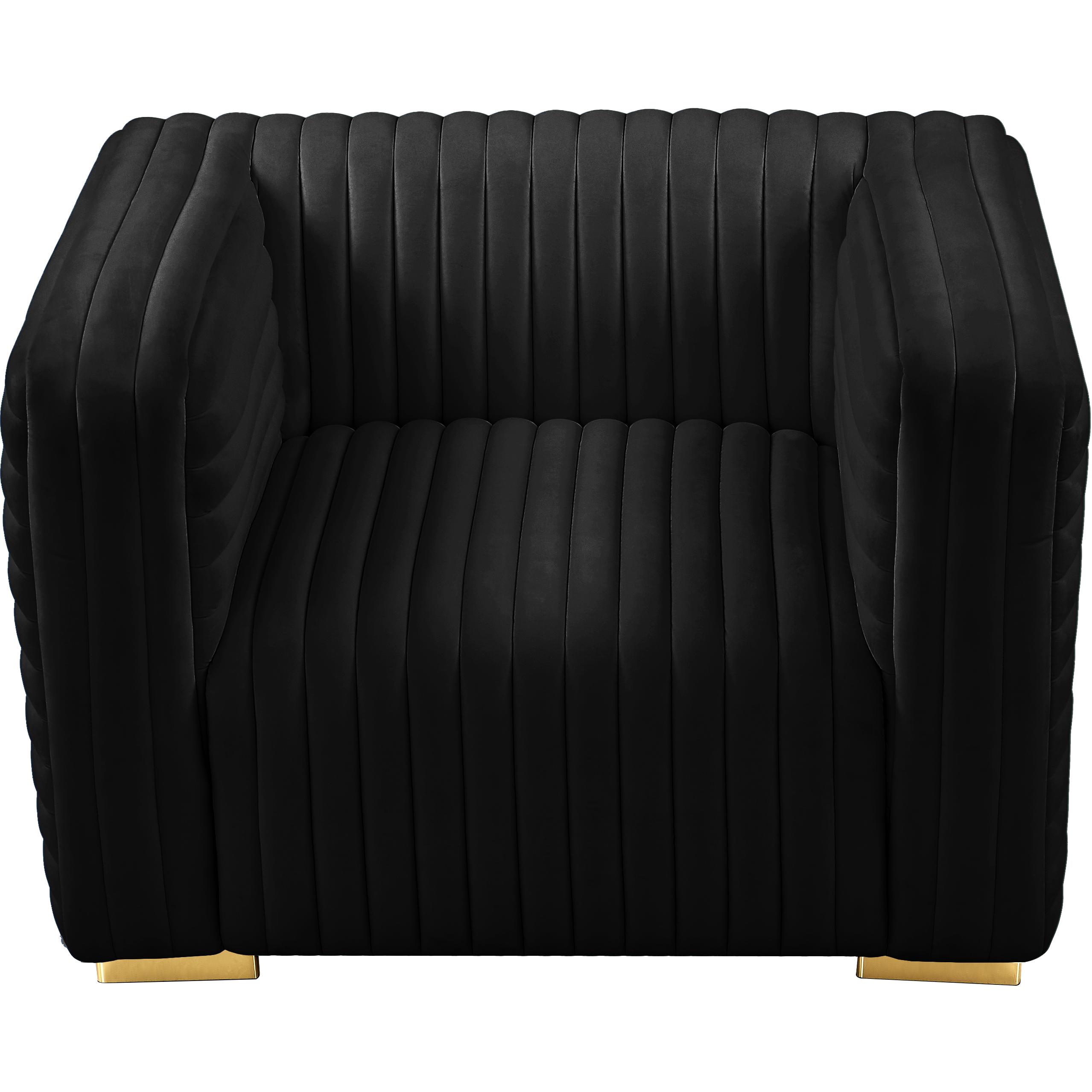 Meridian Ravish Black Velvet Chair