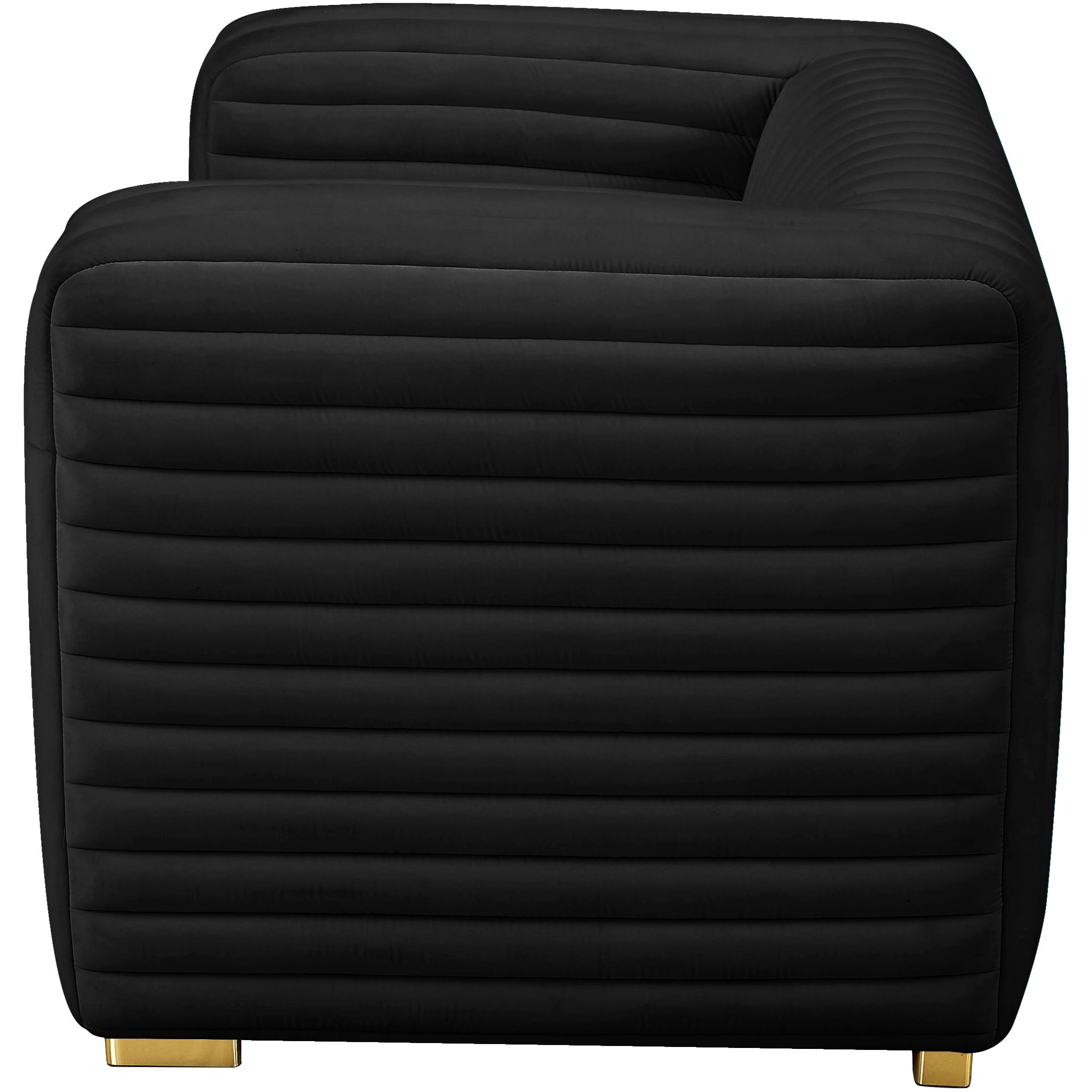 Meridian Ravish Black Velvet Chair