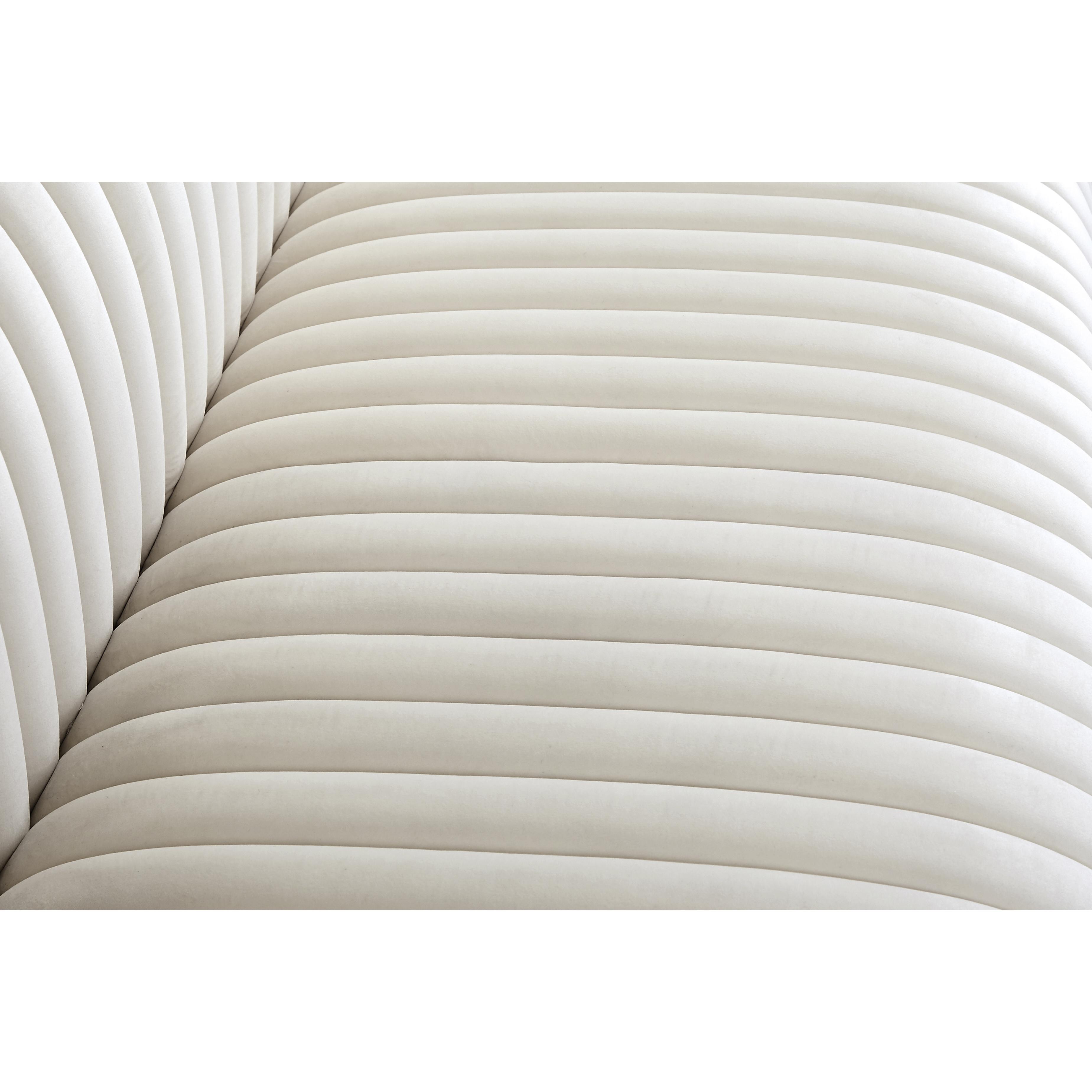 Meridian Ravish Cream Velvet Chair