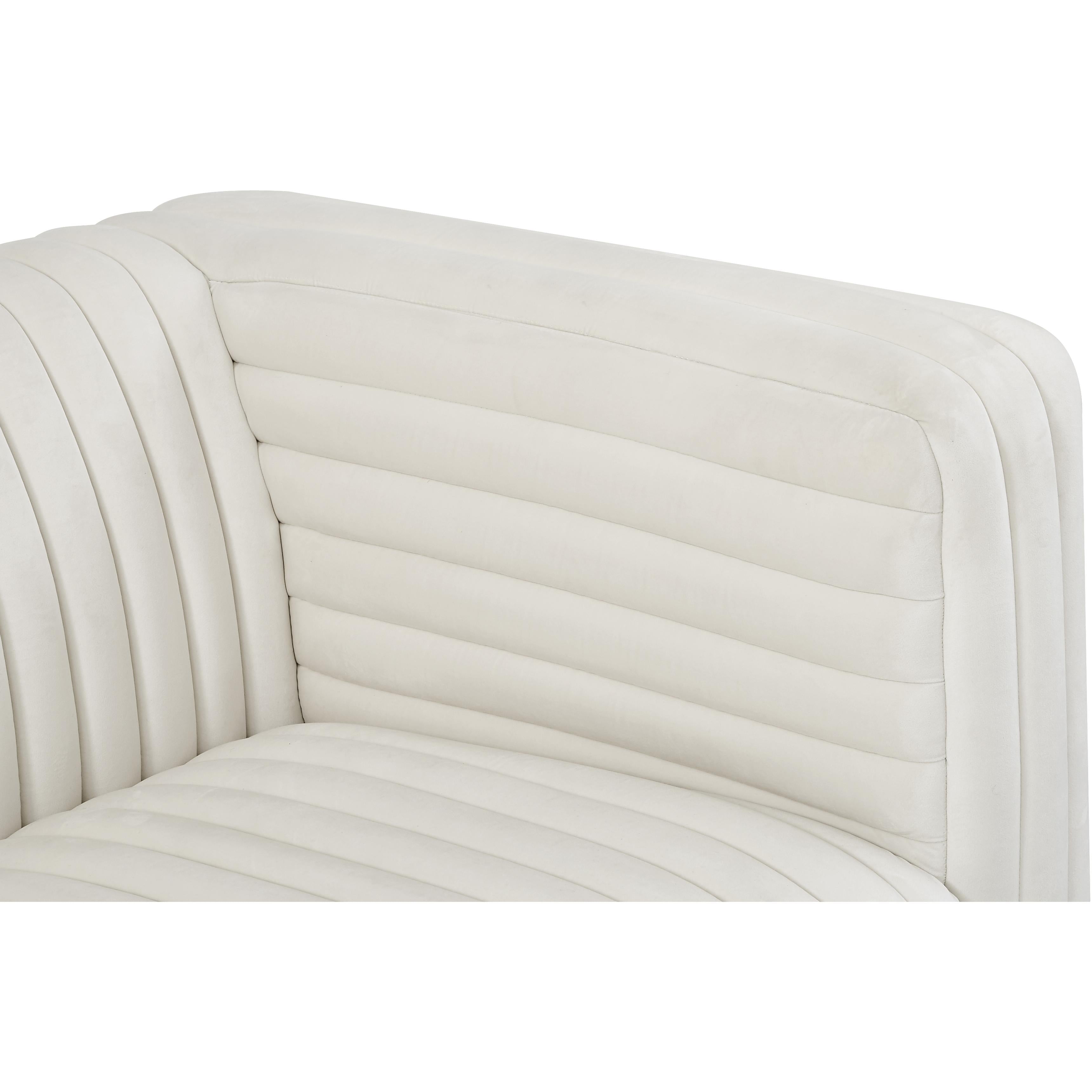Meridian Ravish Cream Velvet Chair