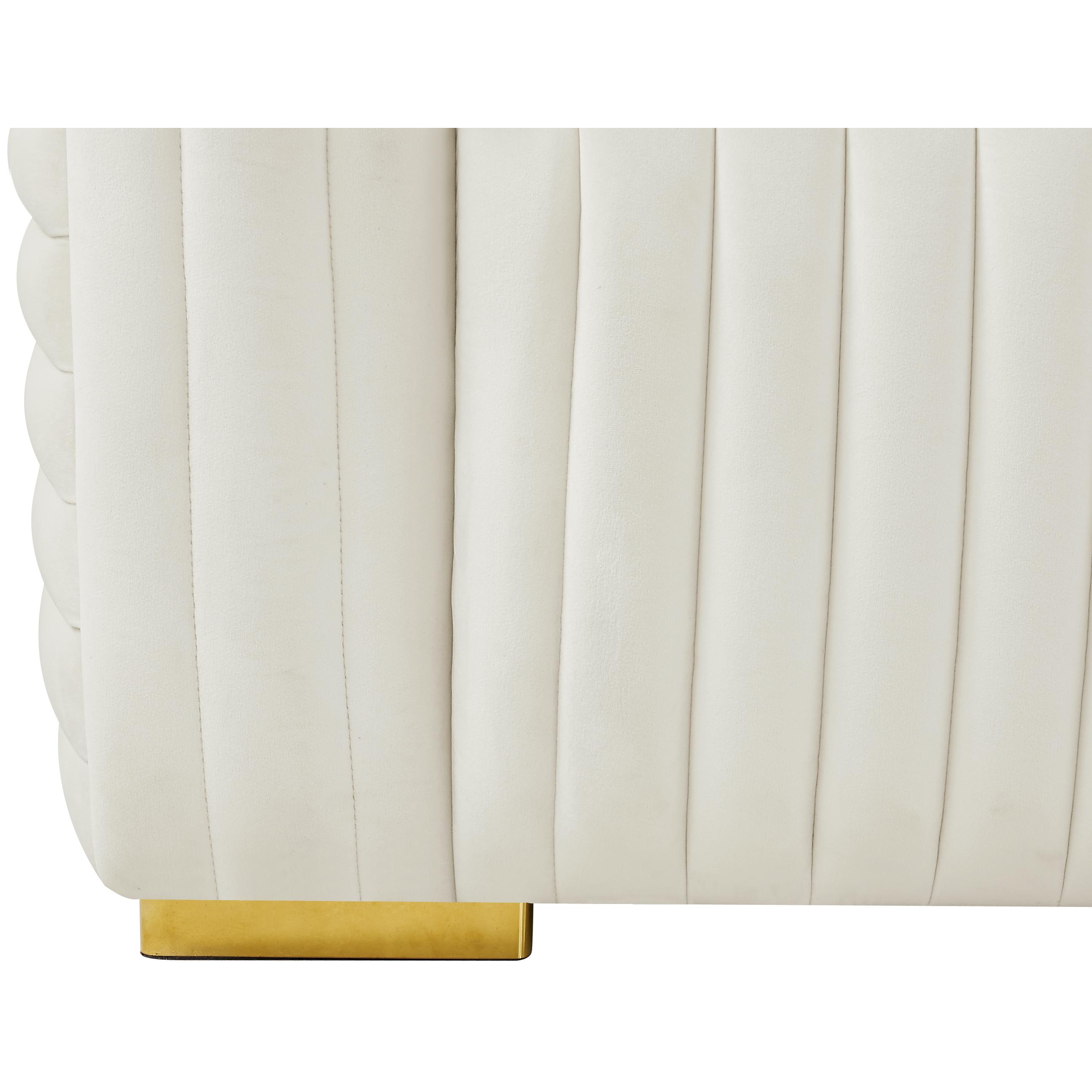 Meridian Ravish Cream Velvet Chair